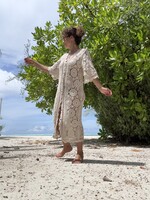 LANG GEHAAKTE TRUI NATURAL - ONE SIZE