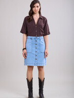 TOXIK3 MIDDELLANGE ROK TOXIK MET KNOPEN