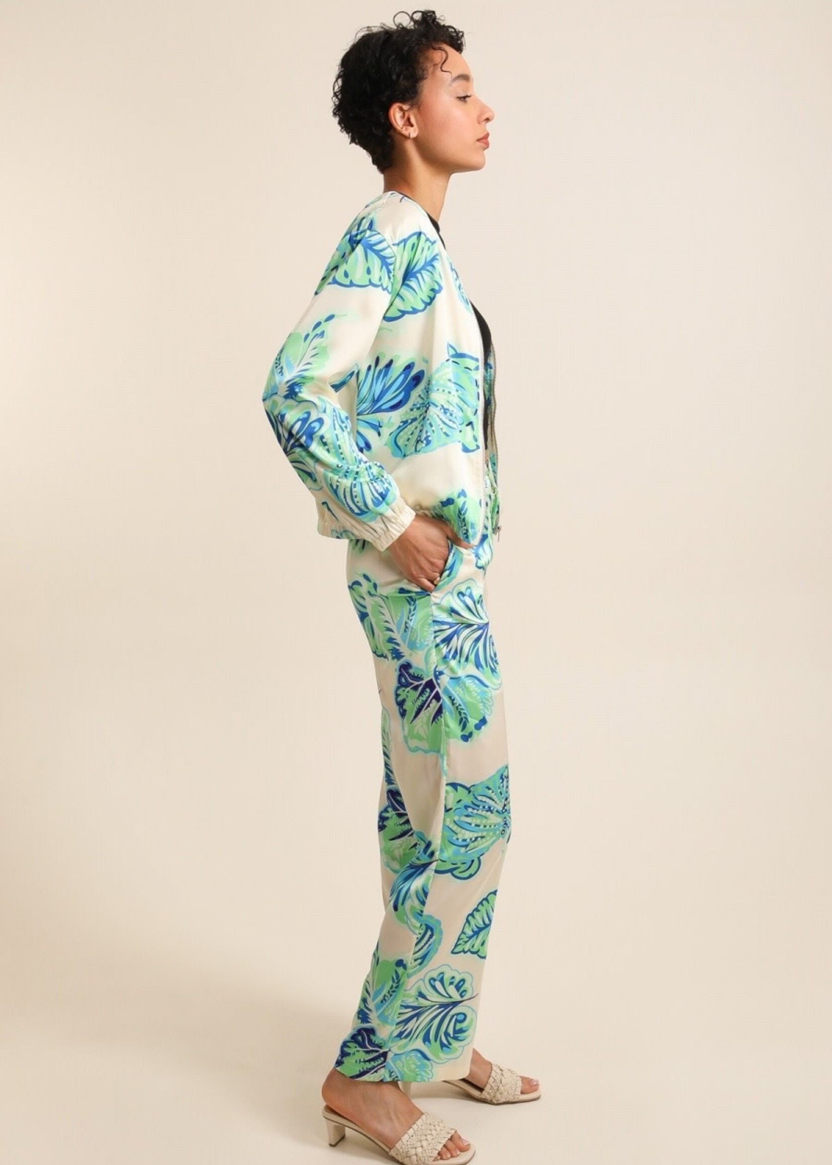 PANTALON ESTER SATINÉ A MOTIFS