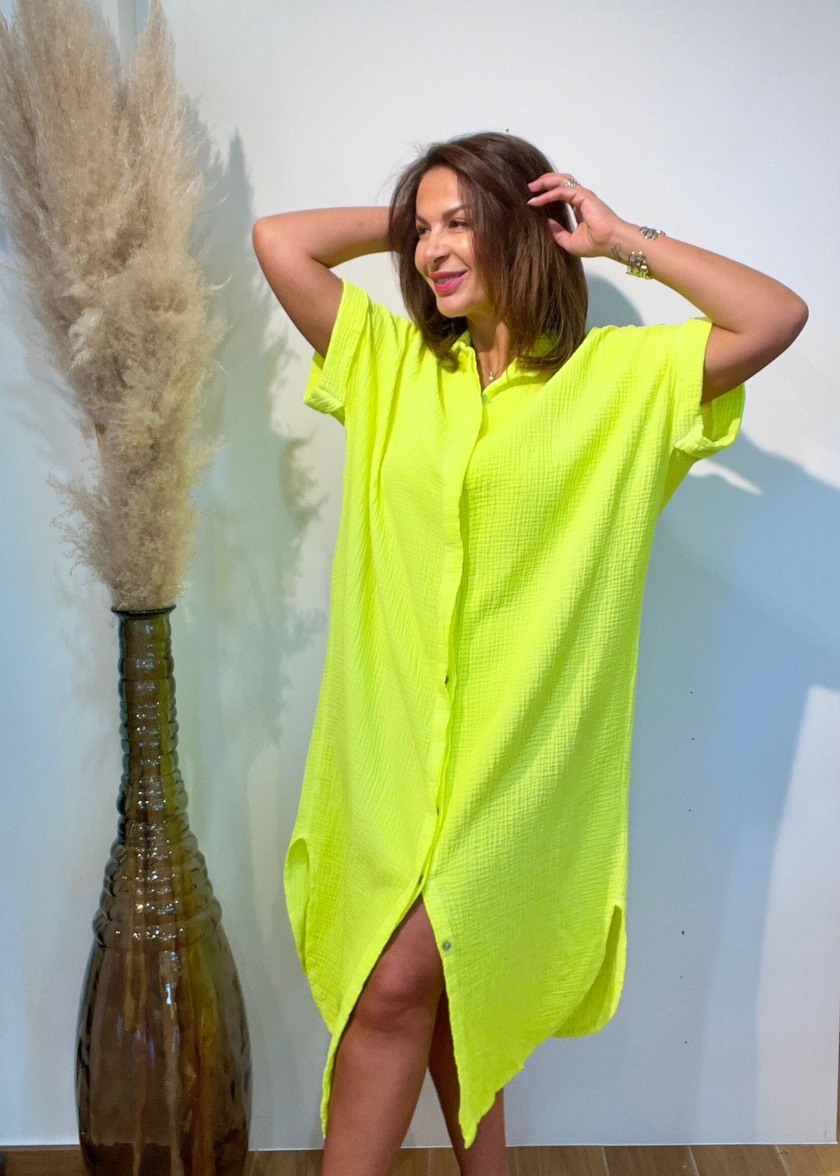 terra di siena ROBE CHEMISE GAZE DE COTON