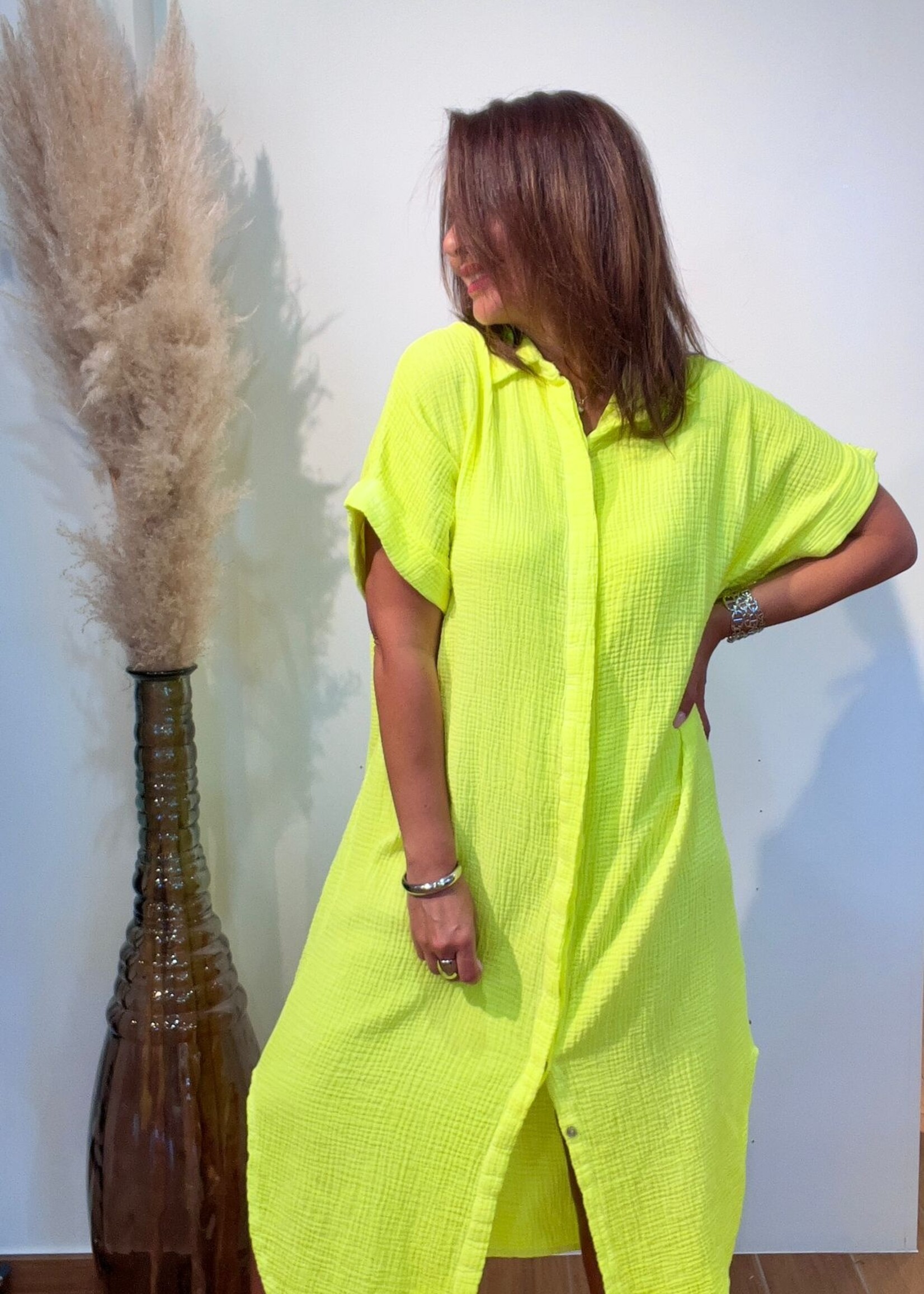 terra di siena ROBE CHEMISE GAZE DE COTON