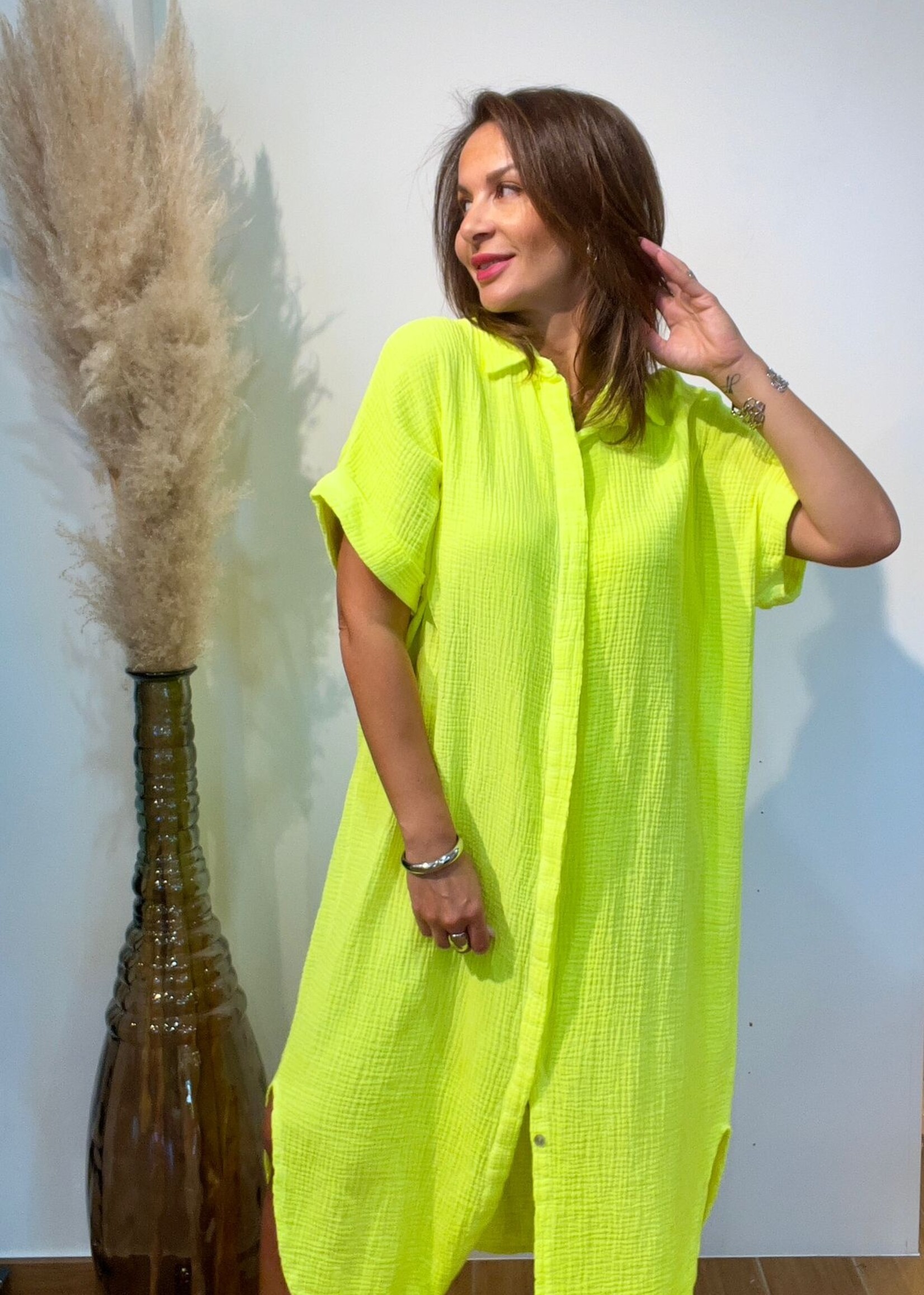 terra di siena ROBE CHEMISE GAZE DE COTON