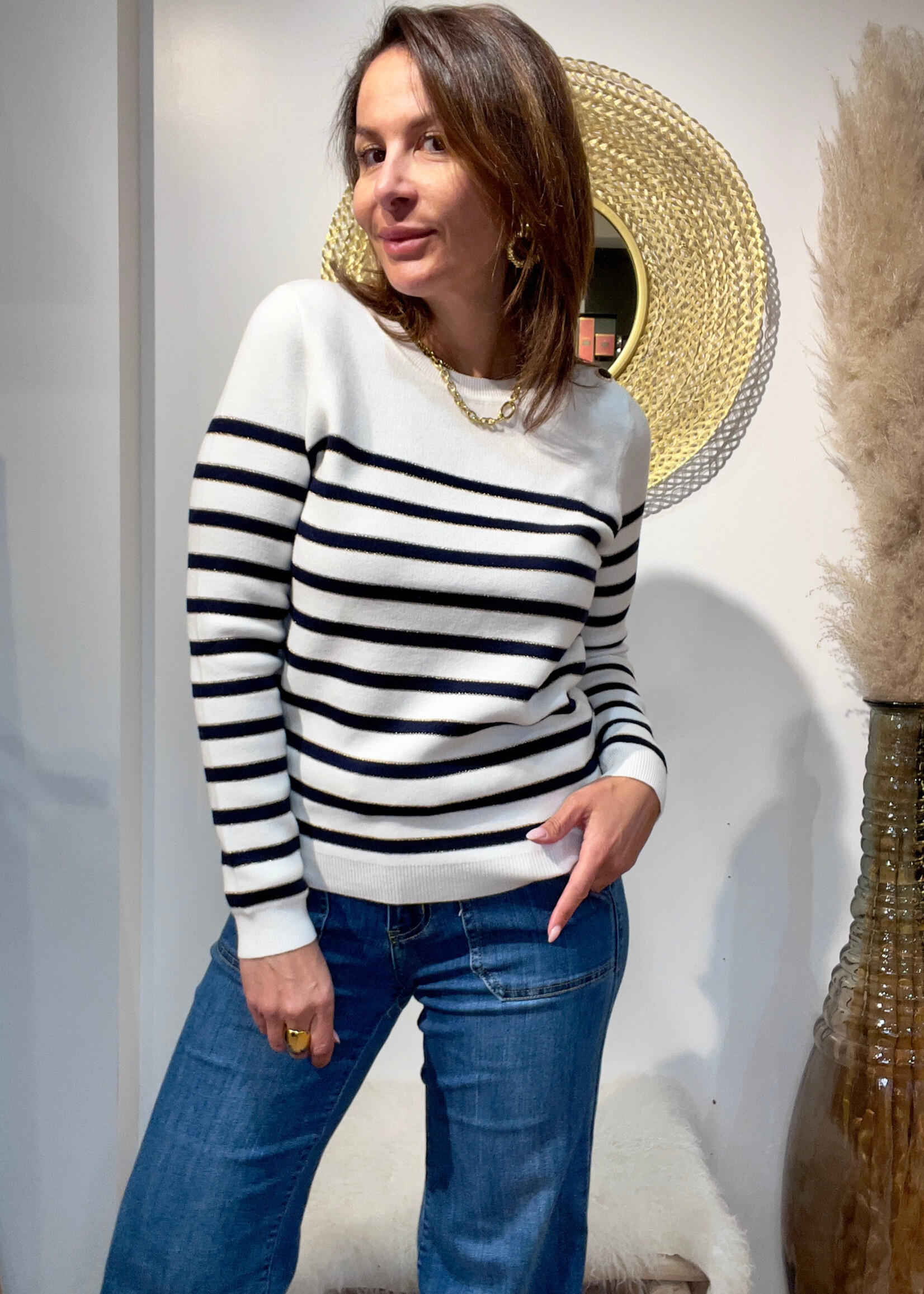 PULL MARINIERE A BOUTONS