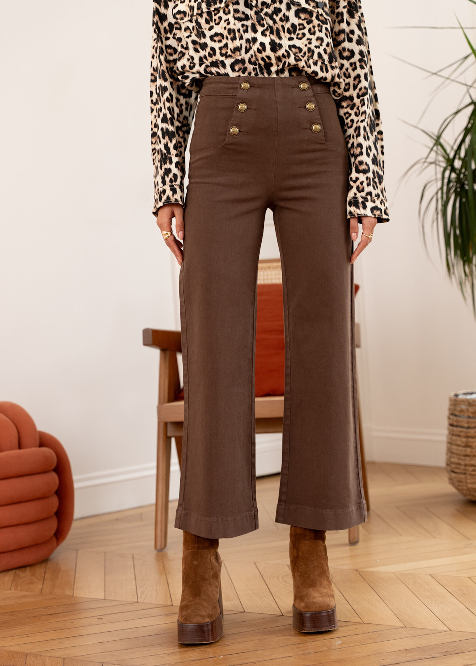 ORAIJE BRUINE LOSSE JEANS