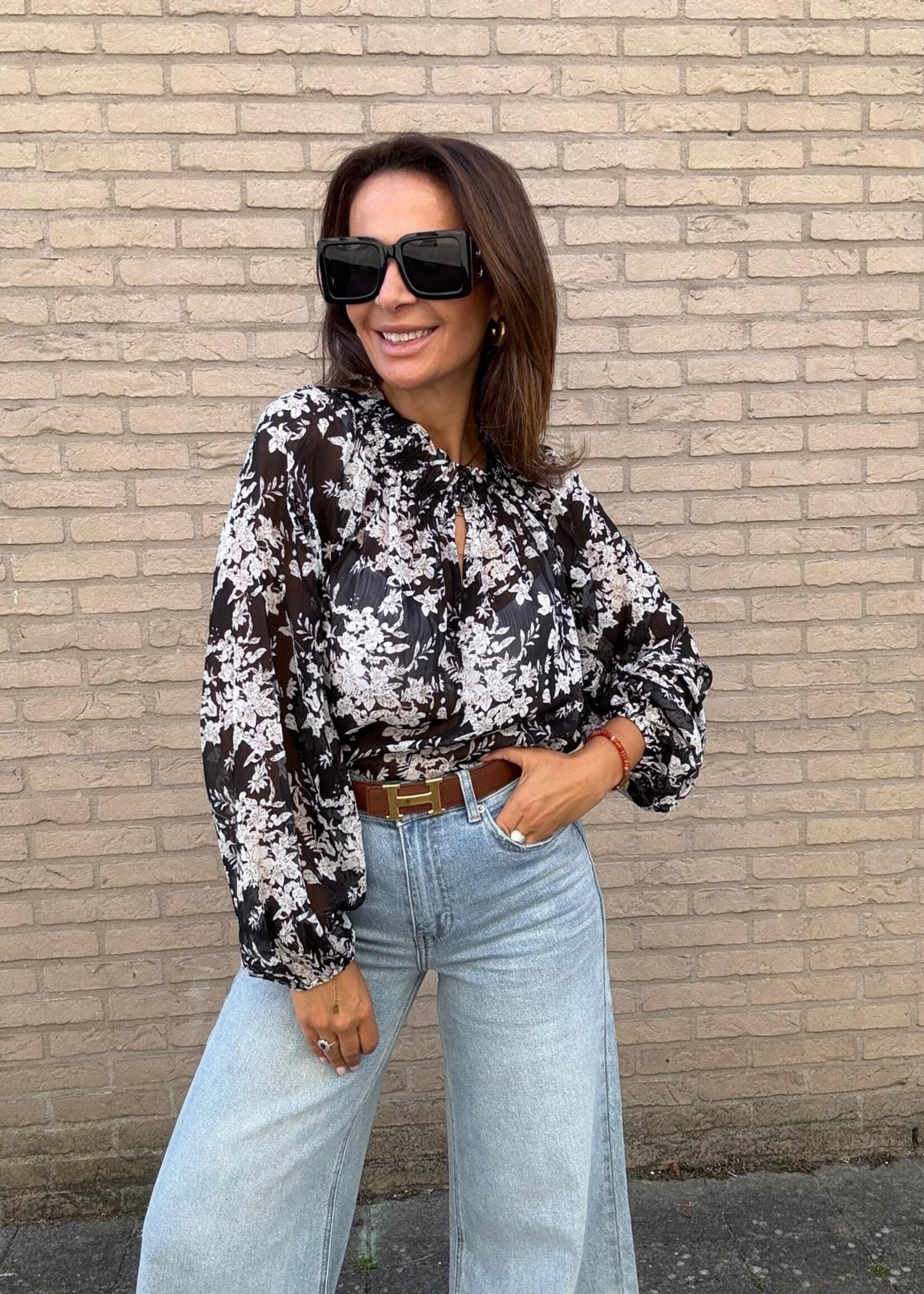 Bloemen voile blouse – Licht en elegante lente-look