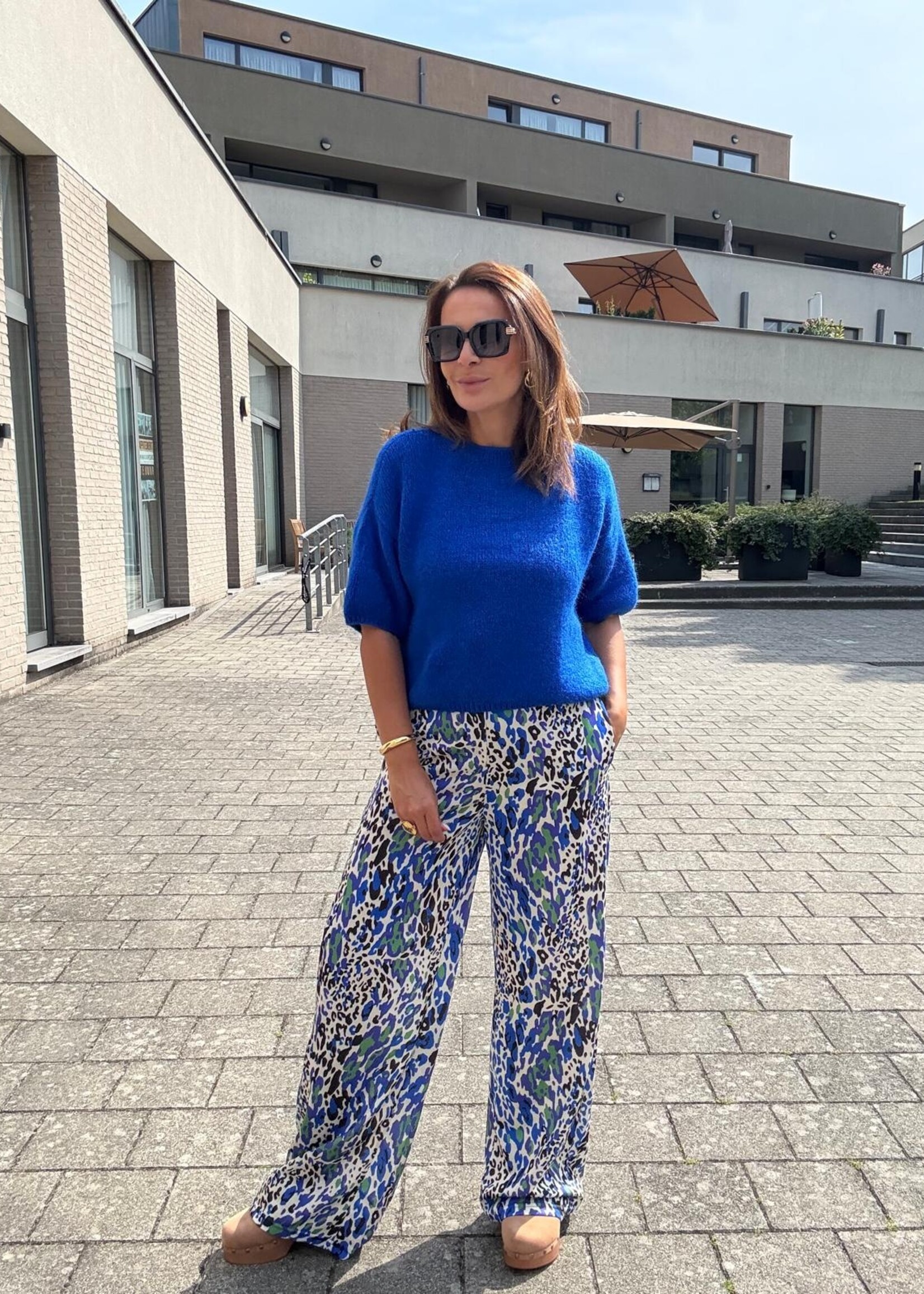 TOXIK3 BEDRUKTE BROEK MET ELASTISCHE TAILLE