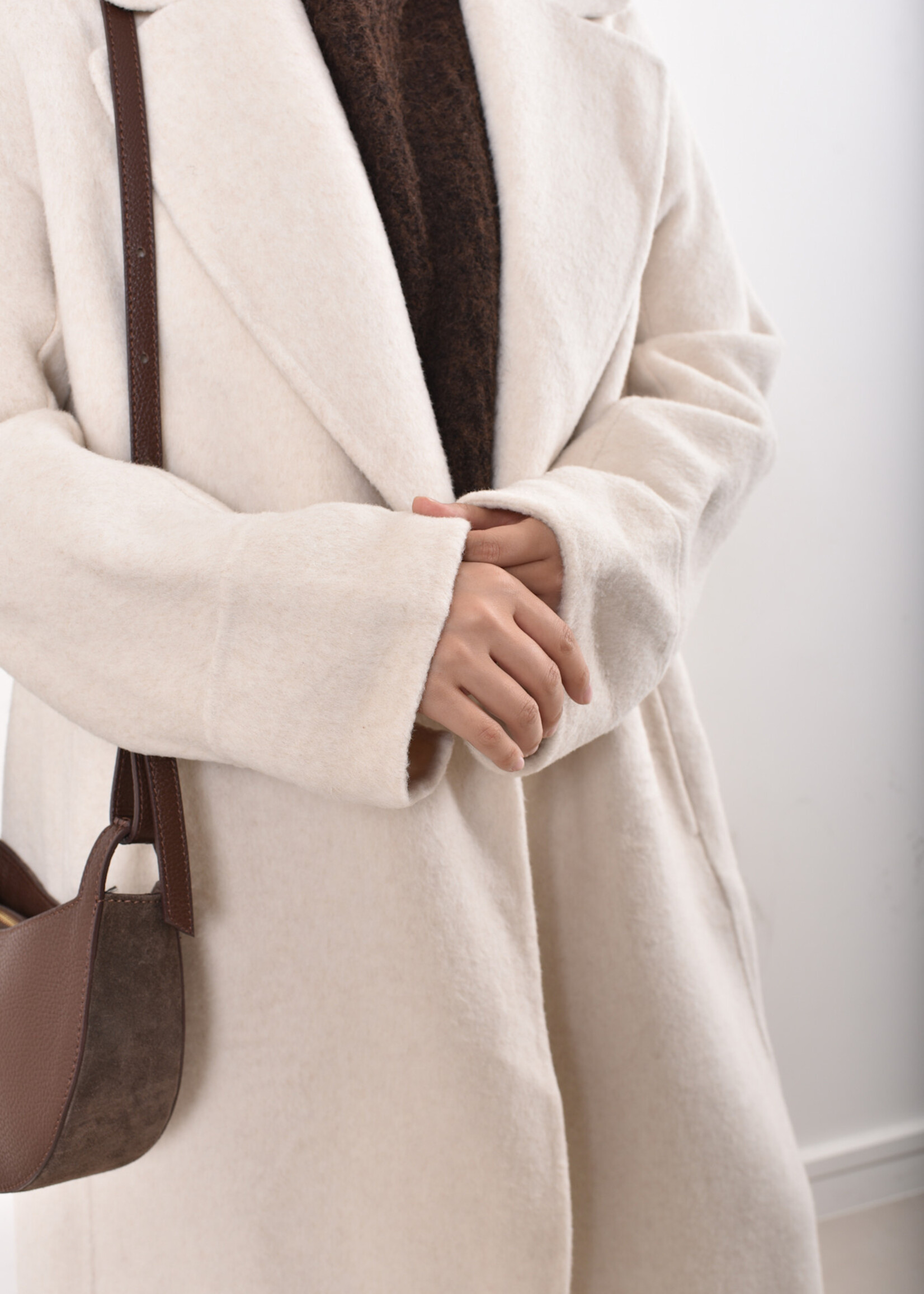 Lange Elegante Jas – Verkrijgbaar in Ecru & Choco