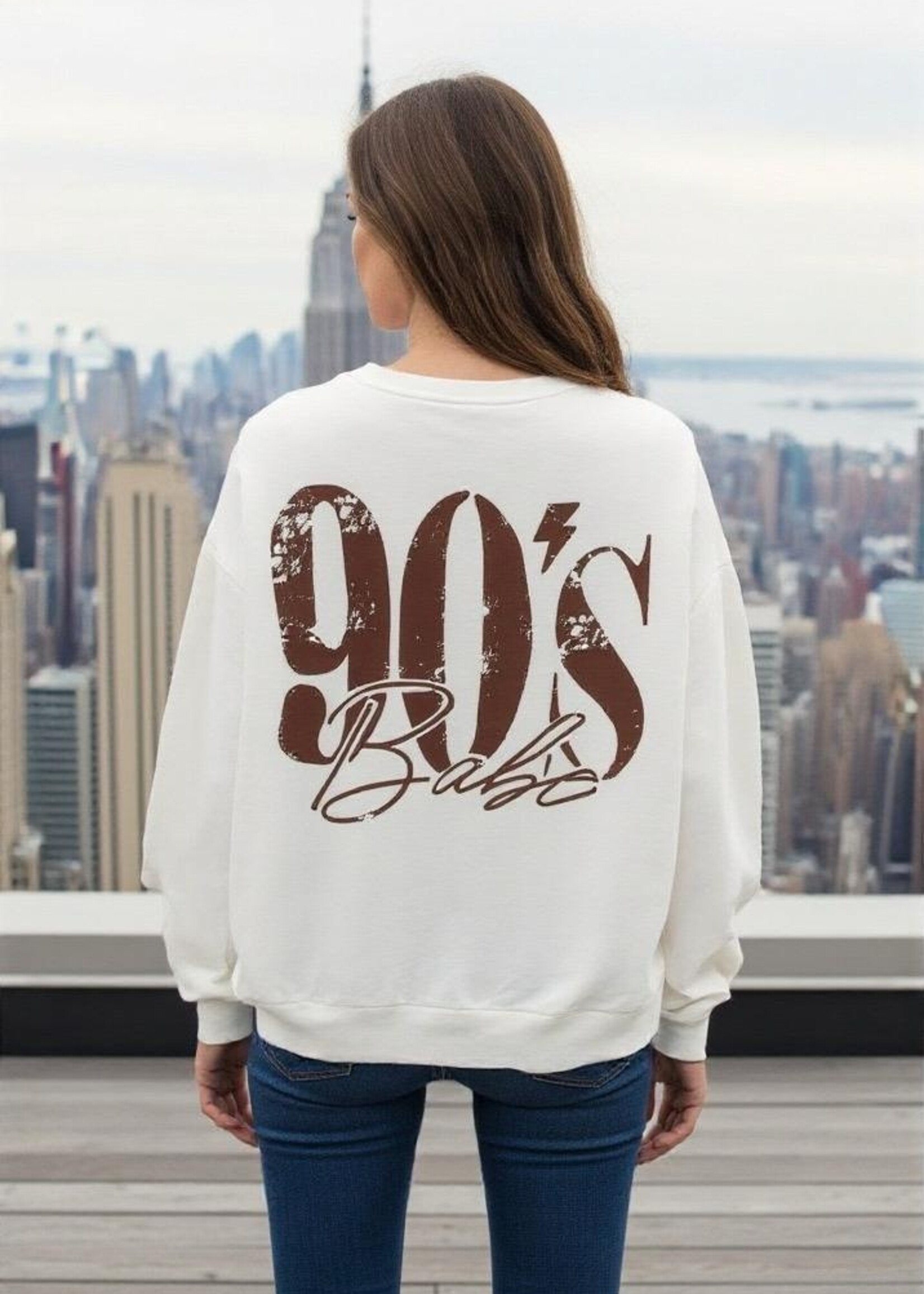 Sweat oversize 90’s Babe – Style rétro et confort absolu
