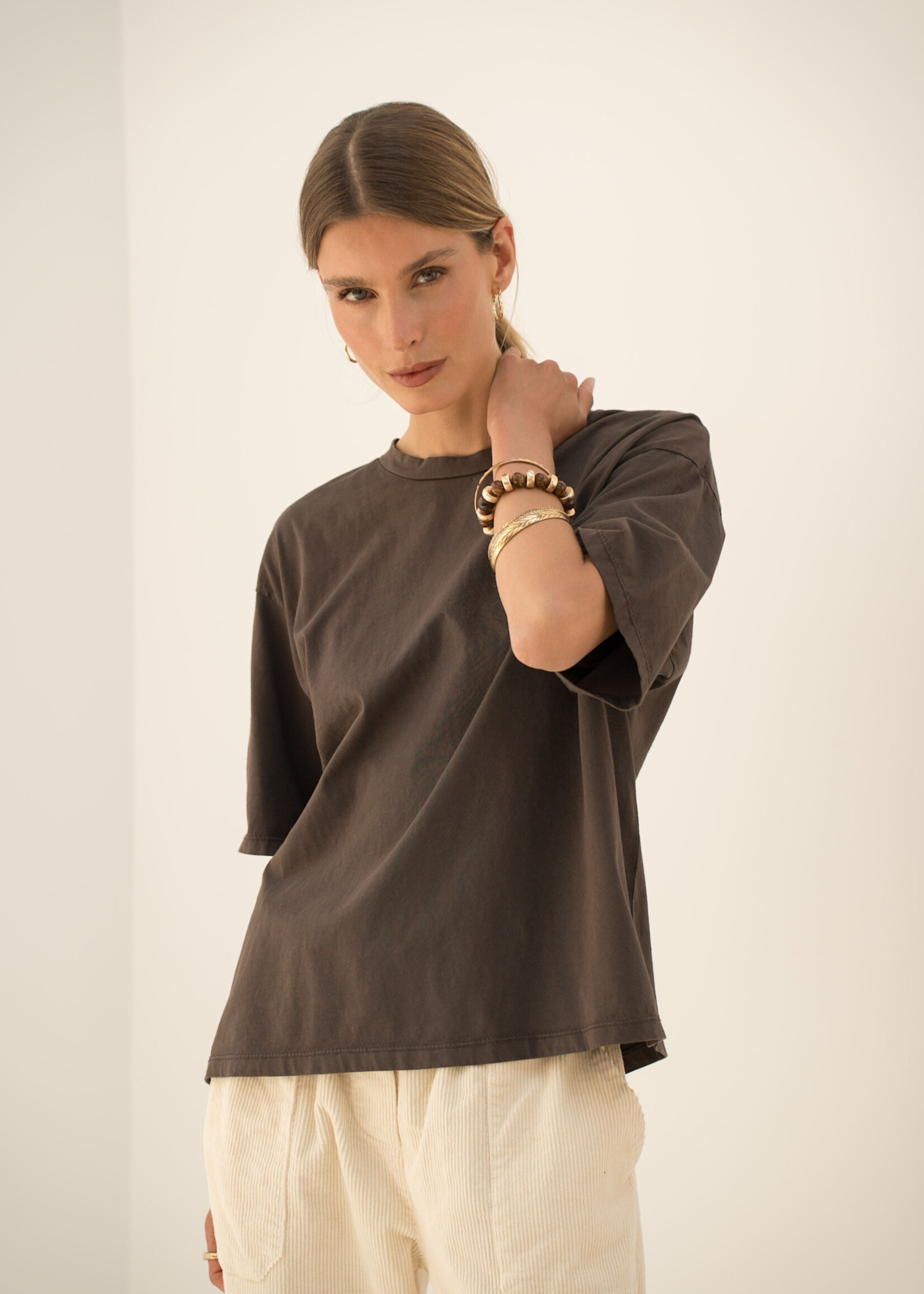 Basic Katoenen T-shirt Uni – 100% Katoen