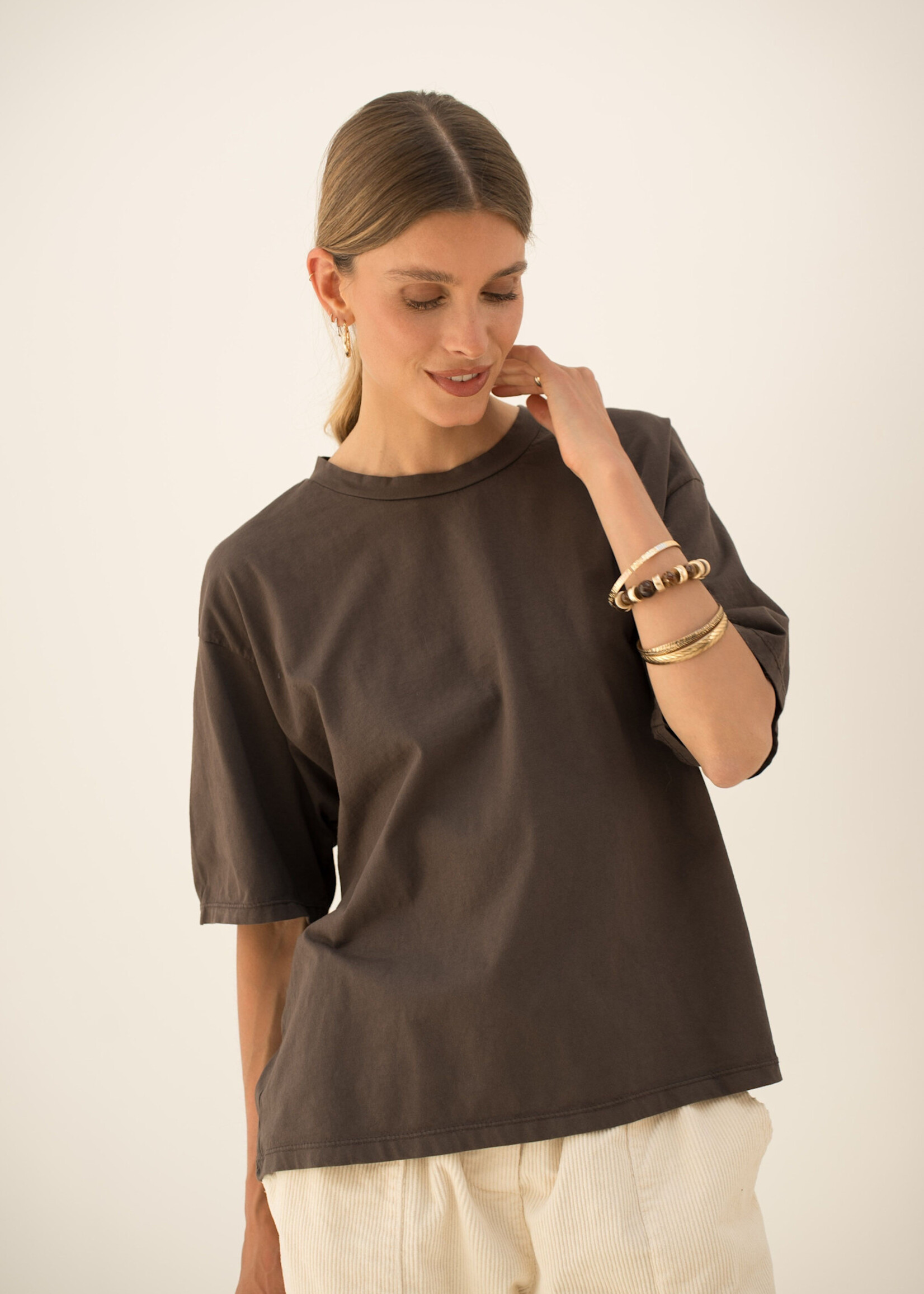 Basic Katoenen T-shirt Uni – 100% Katoen