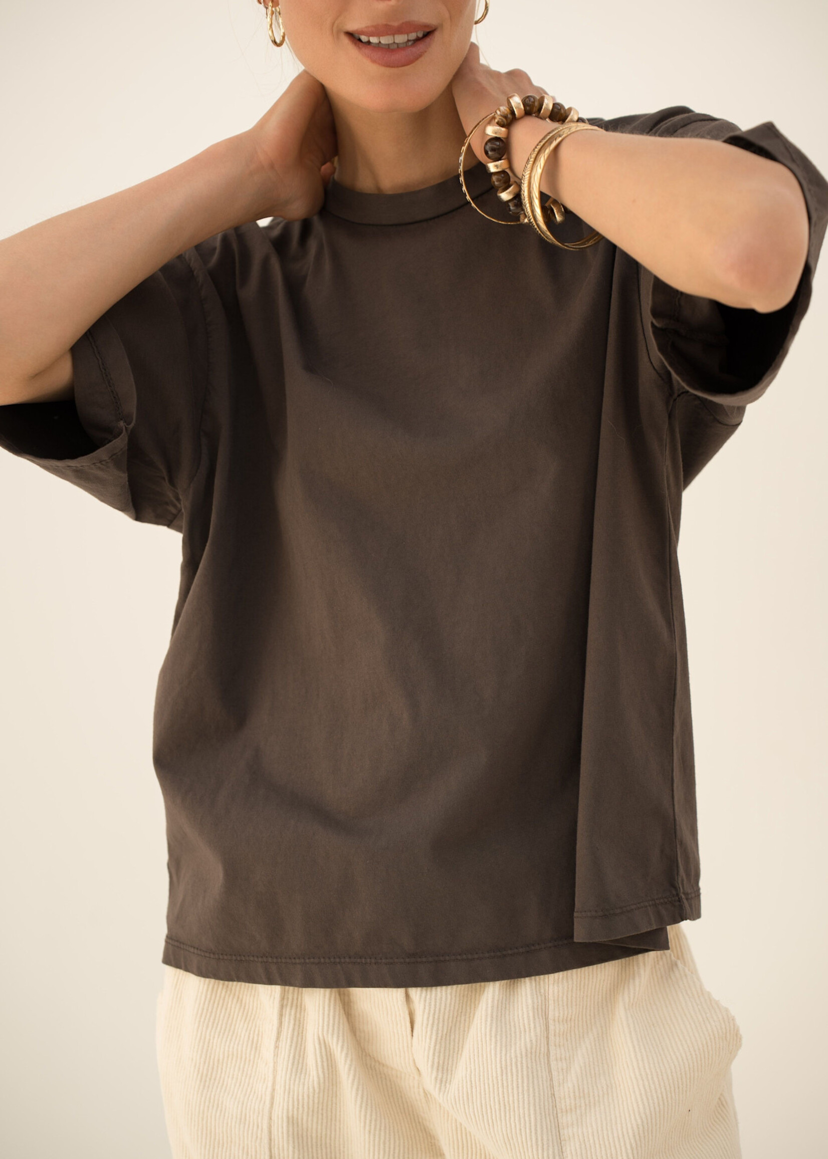 Basic Katoenen T-shirt Uni – 100% Katoen