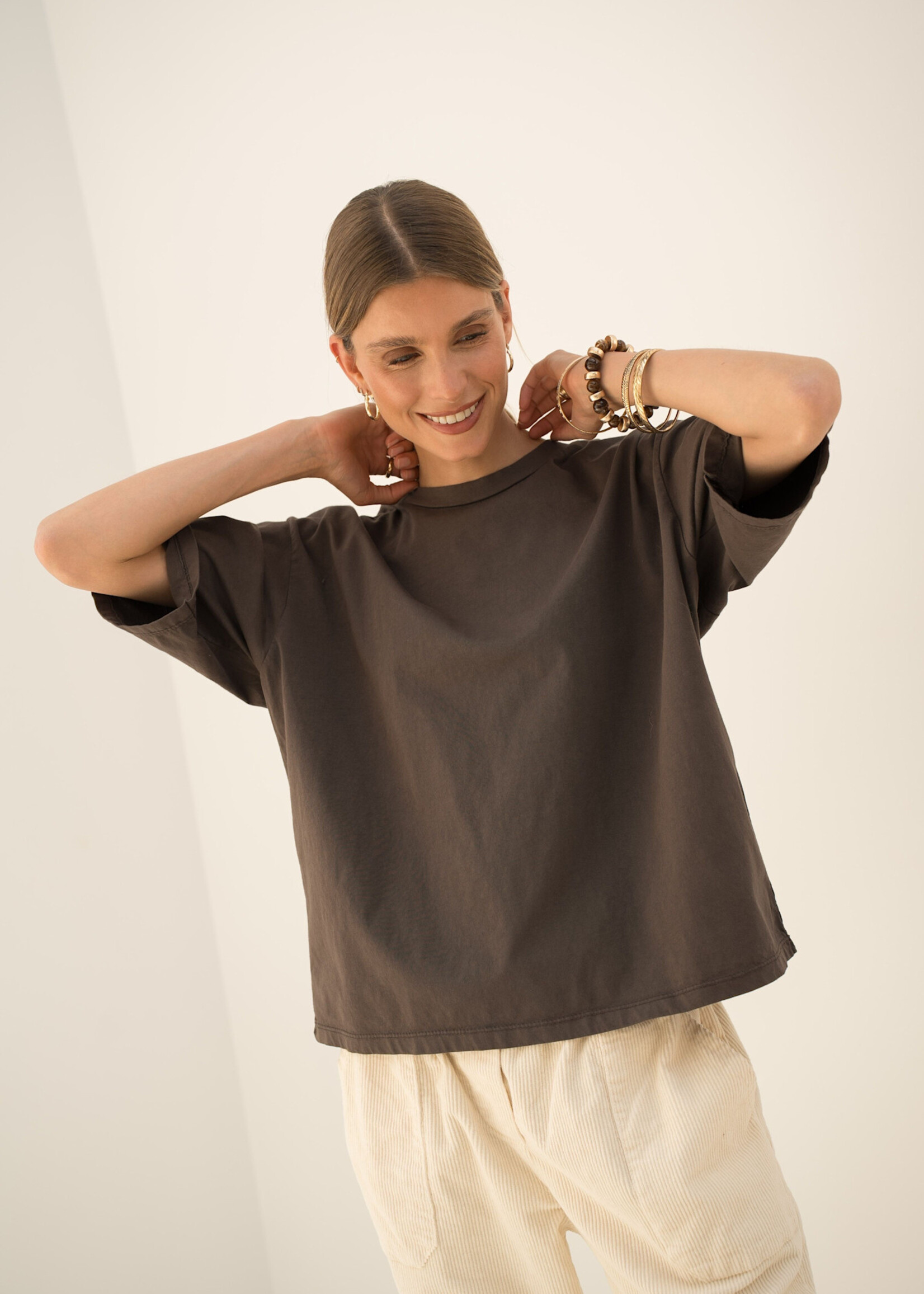 Basic Katoenen T-shirt Uni – 100% Katoen