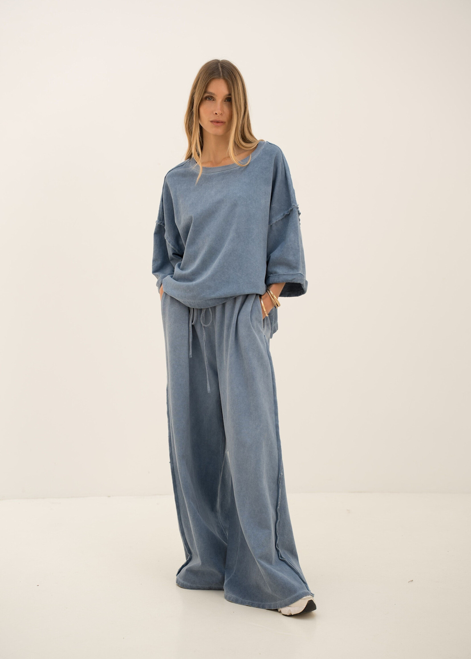 T-shirt Oversize en Coton Vintage Wash – 100% Coton