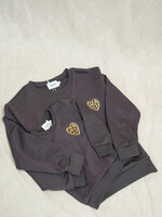 SWEAT ENFANT  AVEC COEUR LÉOPARD
