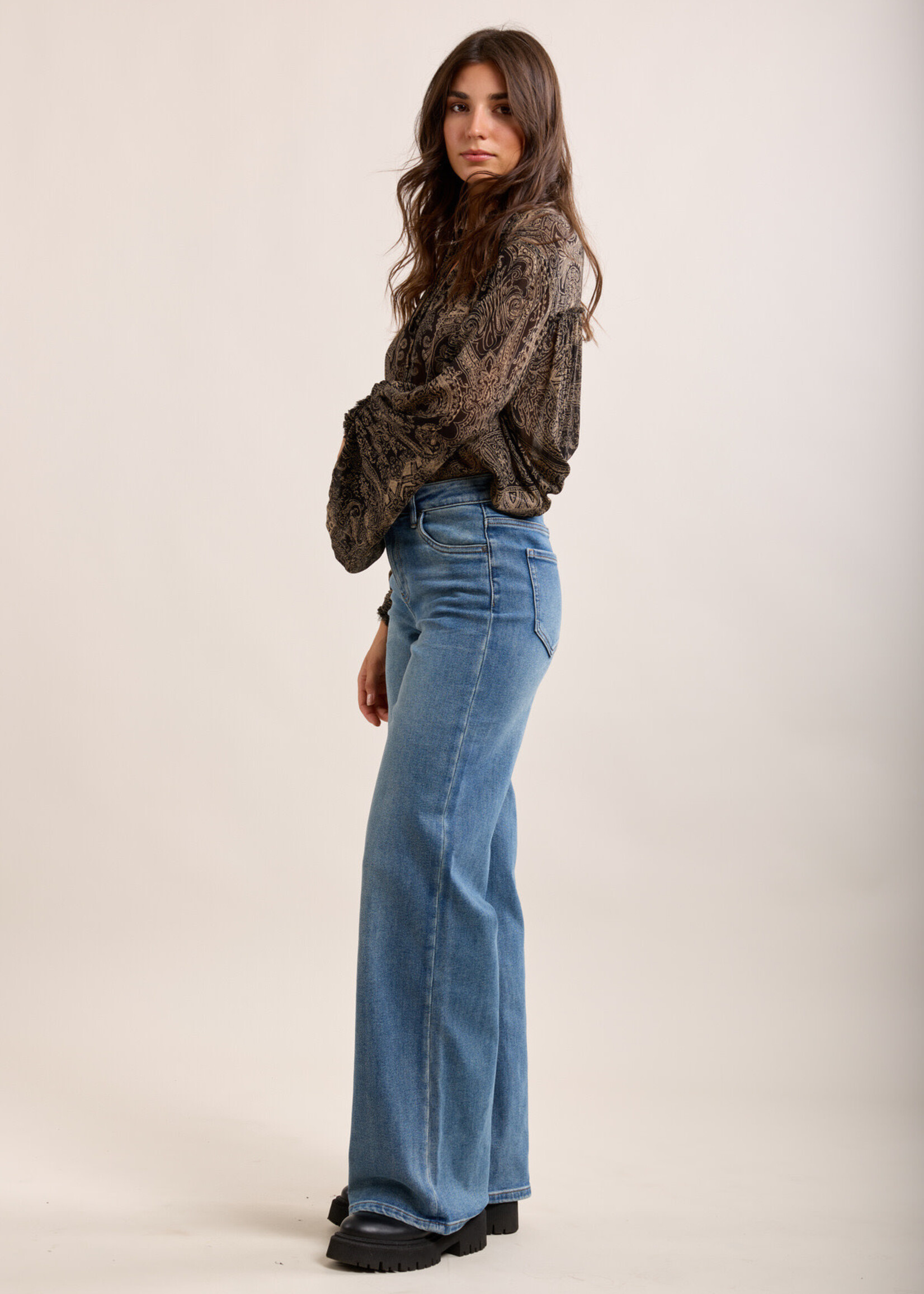 TOXIK3 TOXIK3 Jean taille haute wide leg