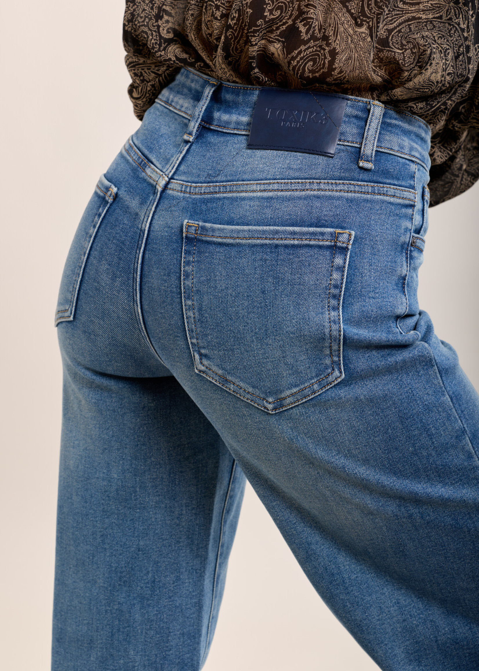 TOXIK3 TOXIK3 High-waist wide leg jeans