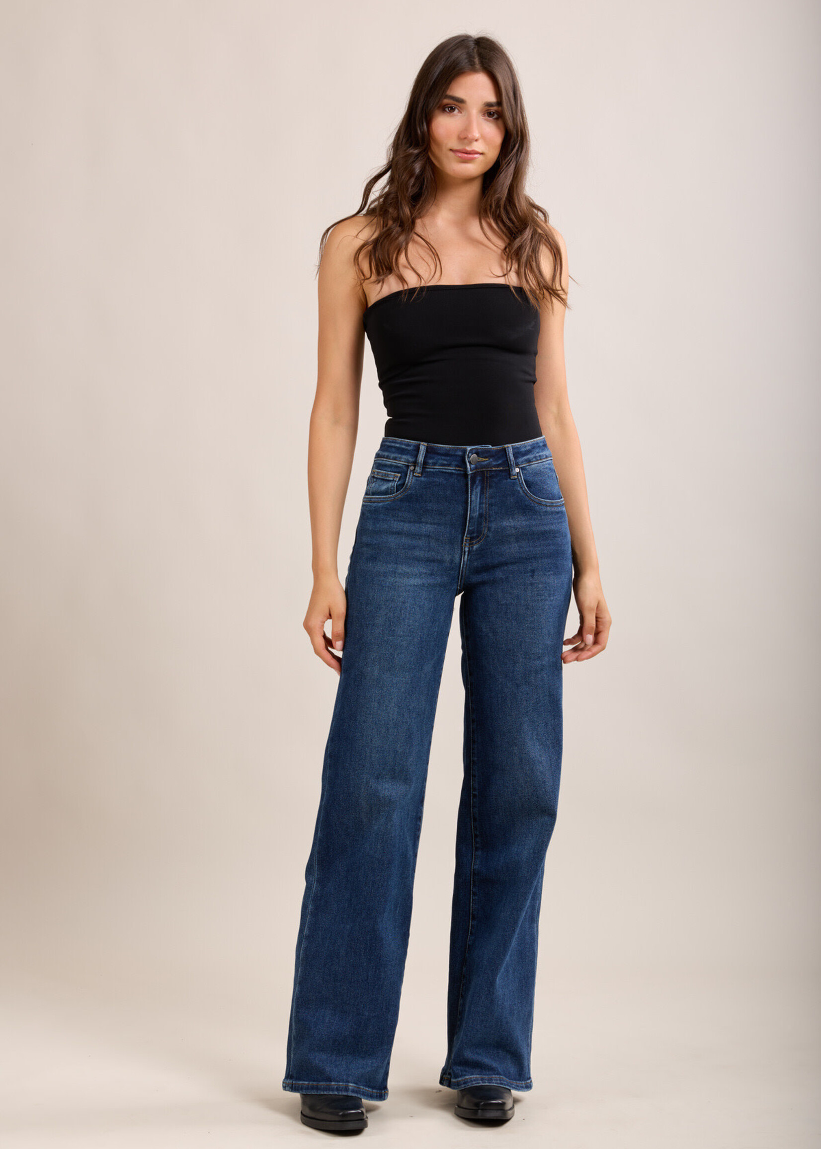 TOXIK3 TOXIK3 High-waist wide leg jeans