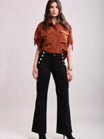 TOXIK3 TOXIK3 BOOTCUT JEANS GOUDEN KNOPEN
