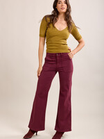 TOXIK3 TOXIK3 HIGH-WAIST FLARED JEANS GROTE ZAKKEN