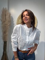 WITTE BLOUSE BORDUURSEL KELLY