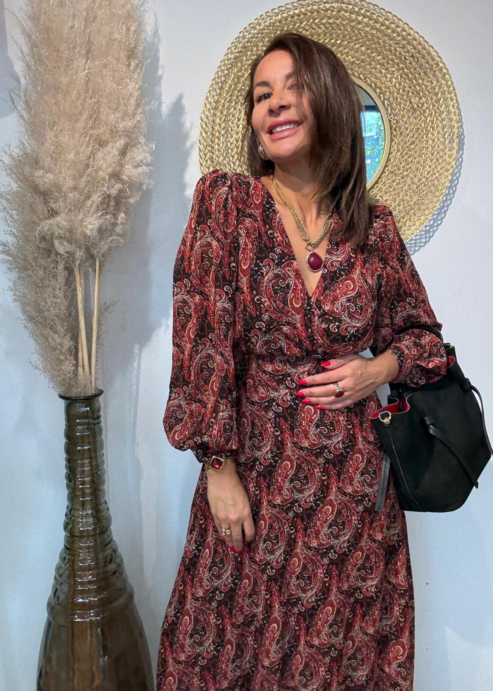 Lange Jurk met Paisley Print – Elegant & Vloeiend