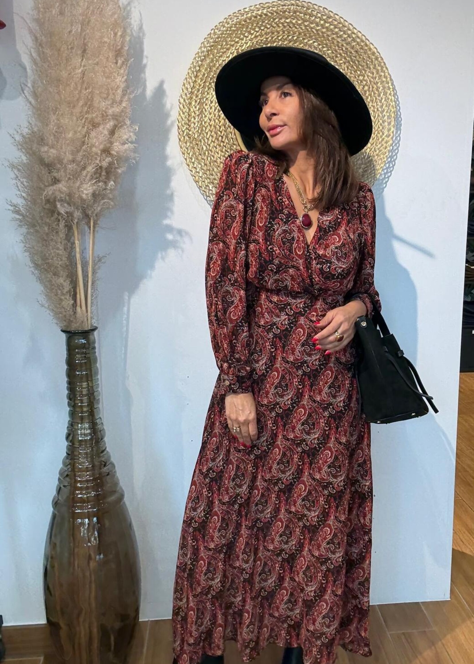 Lange Jurk met Paisley Print – Elegant & Vloeiend