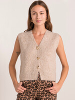 MOUWLOZE BEIGE TRUI MET GOUDEN KNOPEN - ONE SIZE
