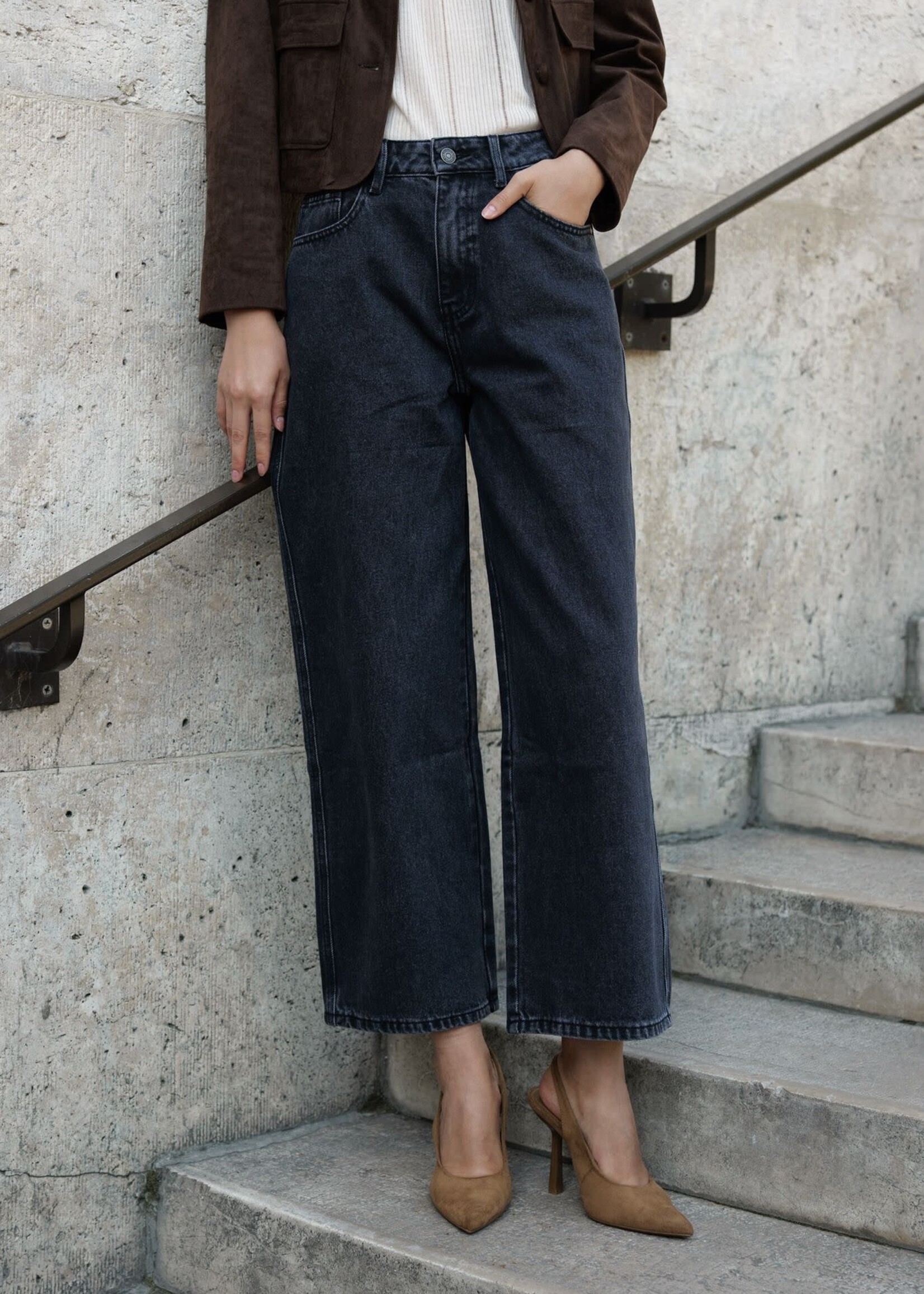 ORAIJE BRUINE LOSSE JEANS