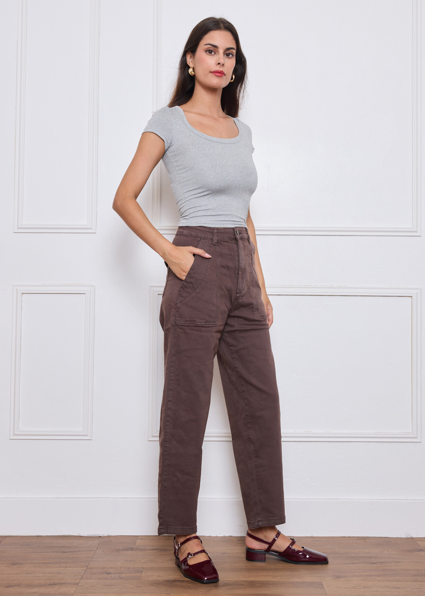 Ballon Jeans in Bruin met Mooie Zakken – Stijl en Comfort