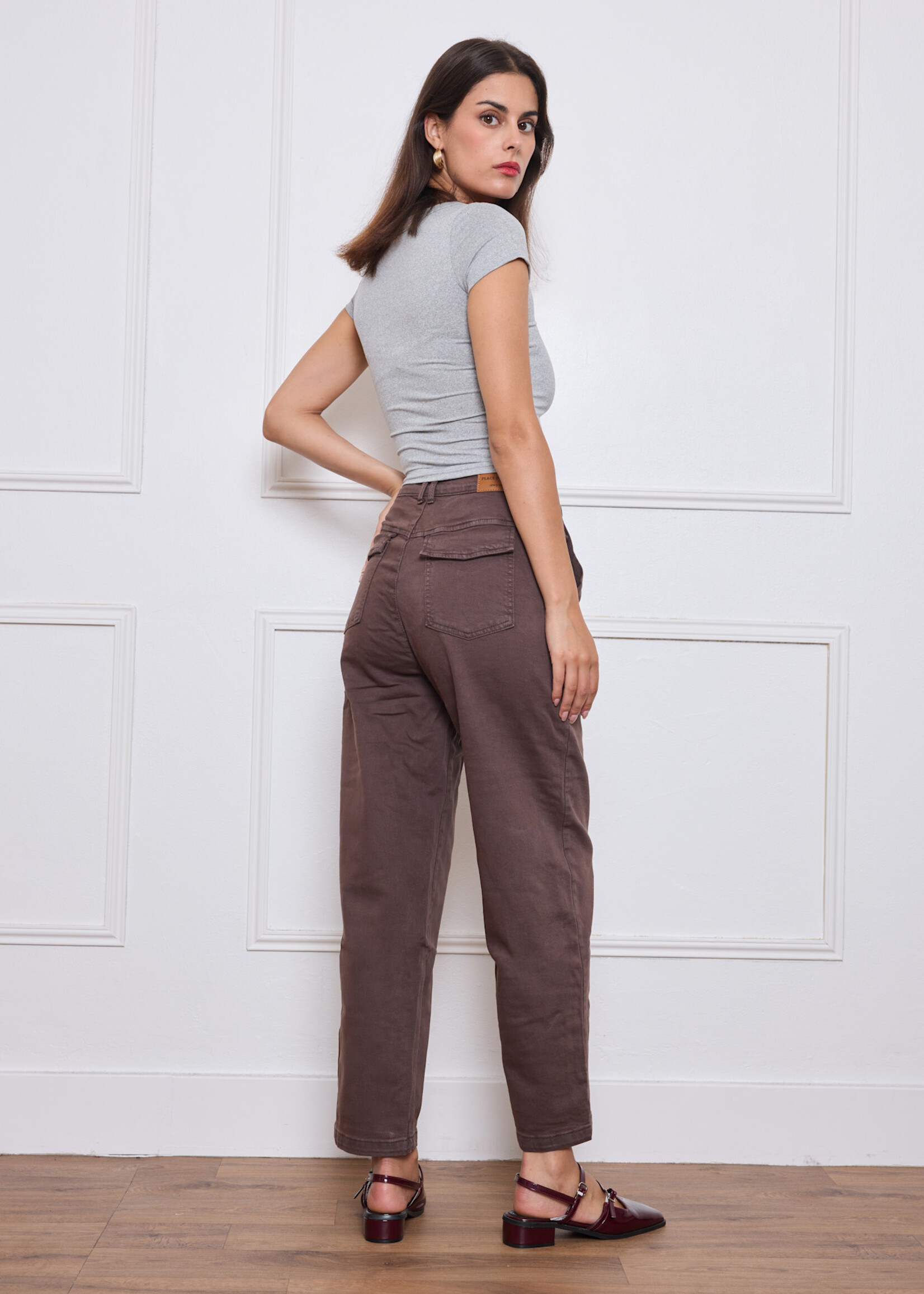 Ballon Jeans in Bruin met Mooie Zakken – Stijl en Comfort