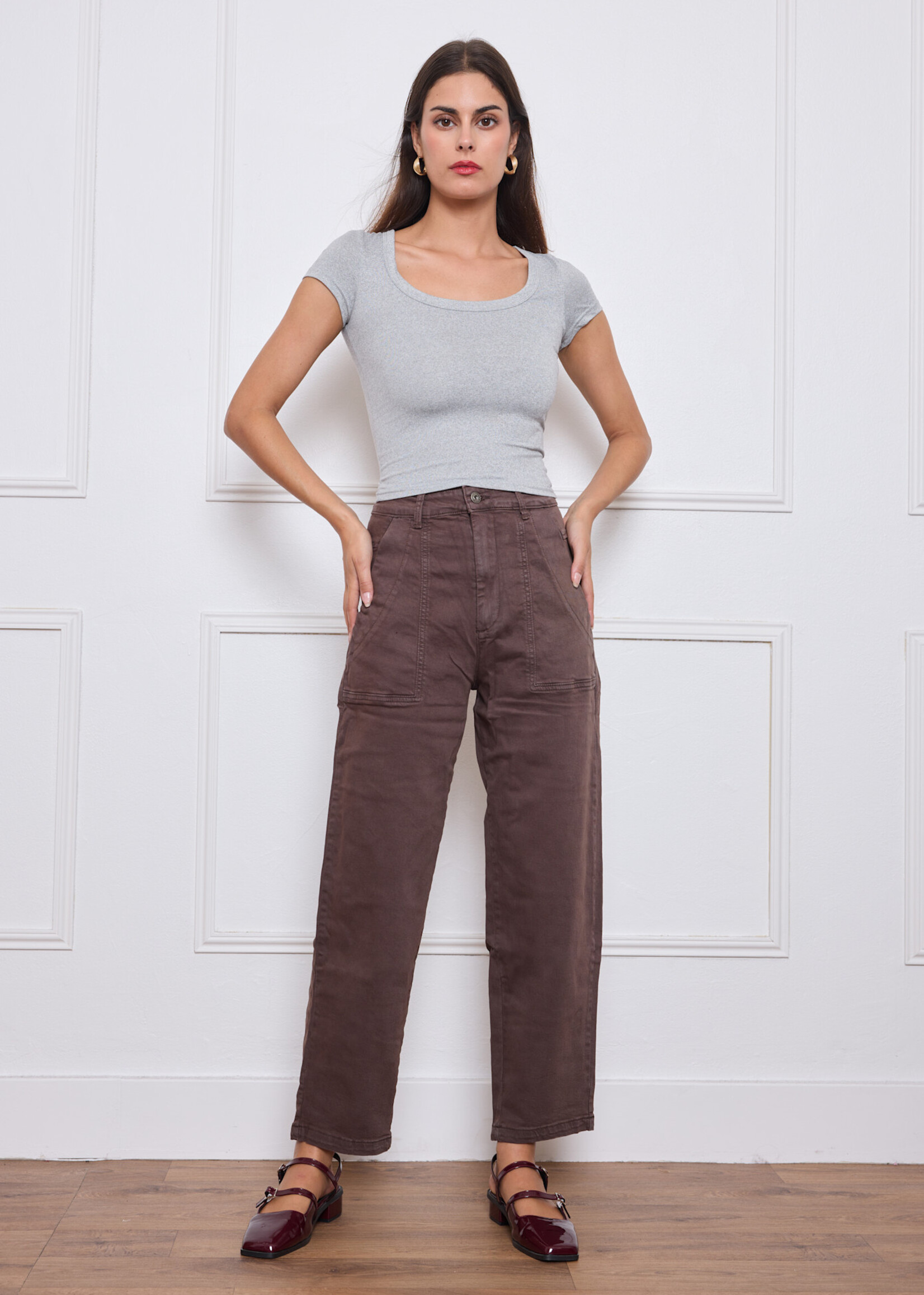 Ballon Jeans in Bruin met Mooie Zakken – Stijl en Comfort
