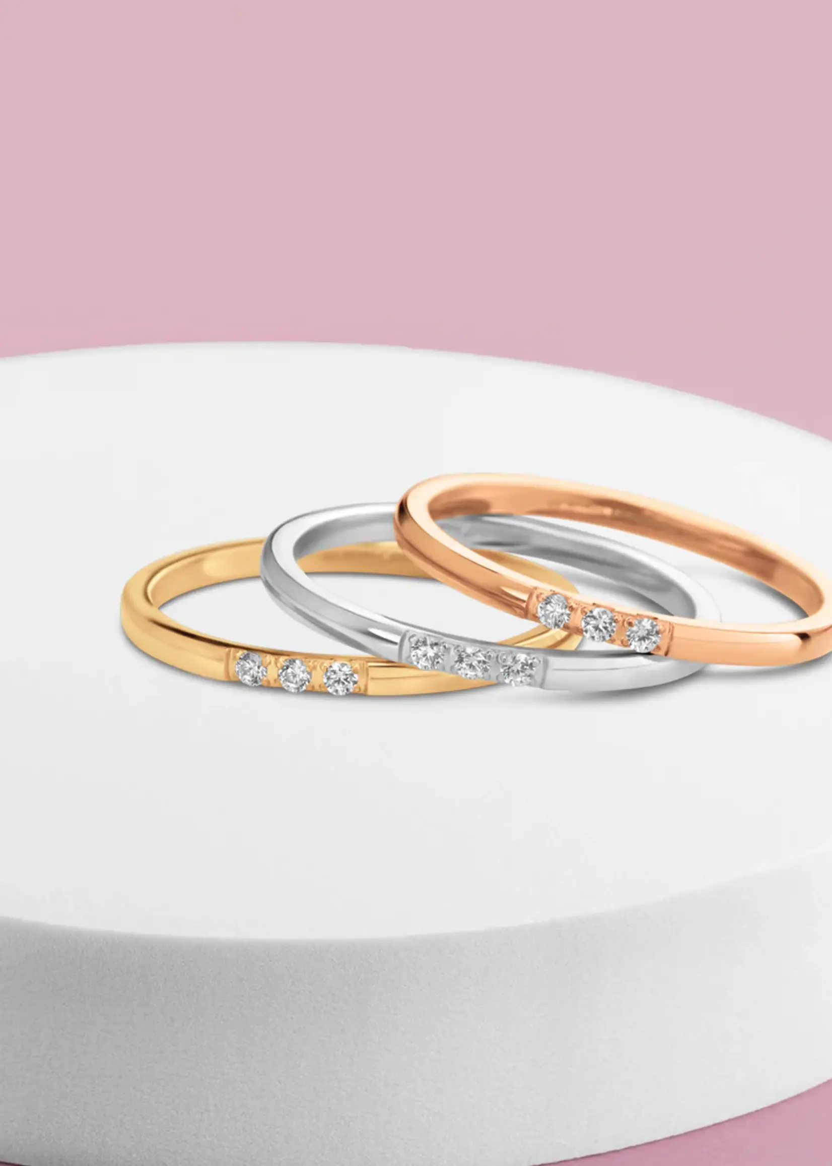 MELANO FRINDS PALE WHISPER RING SET