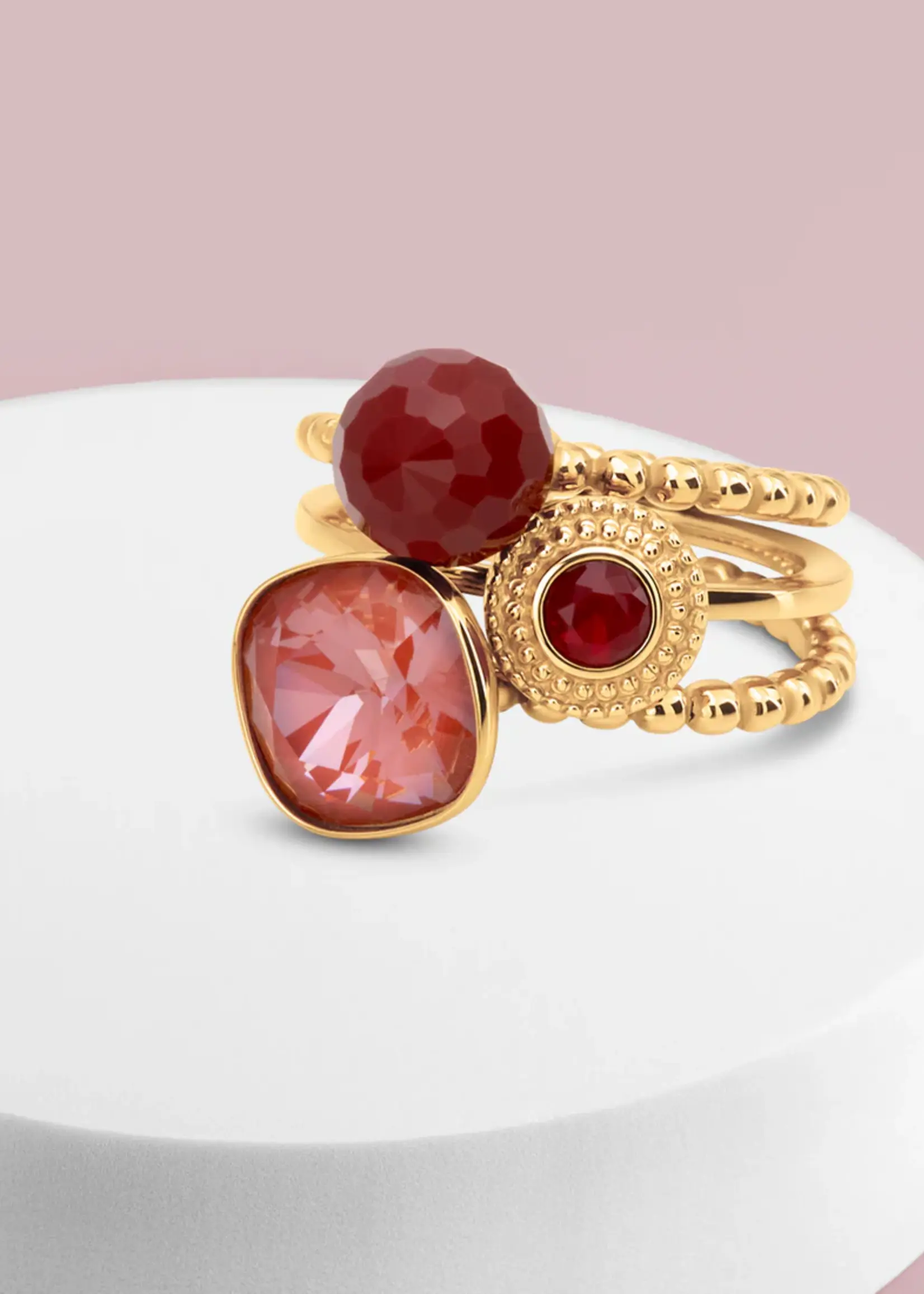 MELANO TWISTED SPICE GLEAM RING SET