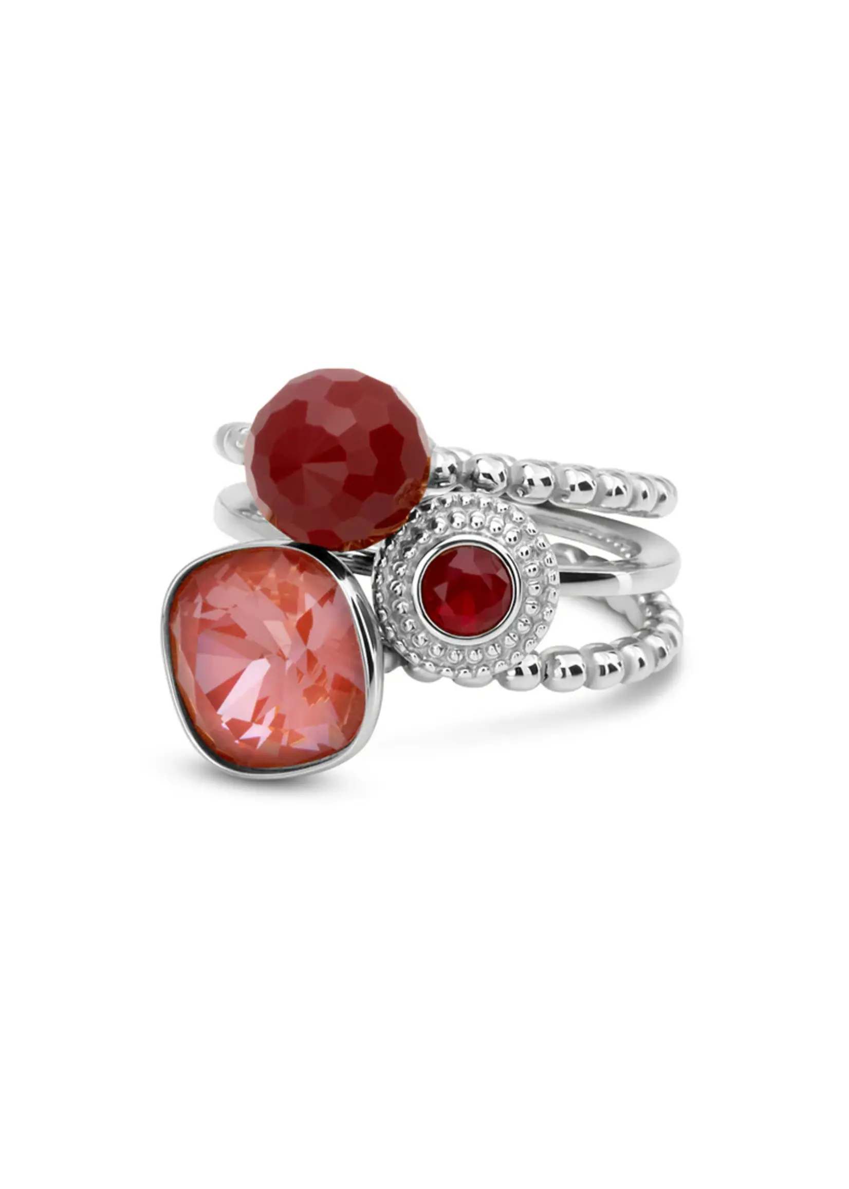 MELANO TWISTED SPICE GLEAM RING SET