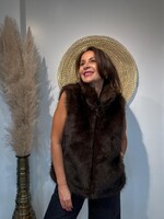 VESTE FOURRURE MADDY SANS MANCHES - ONE SIZE