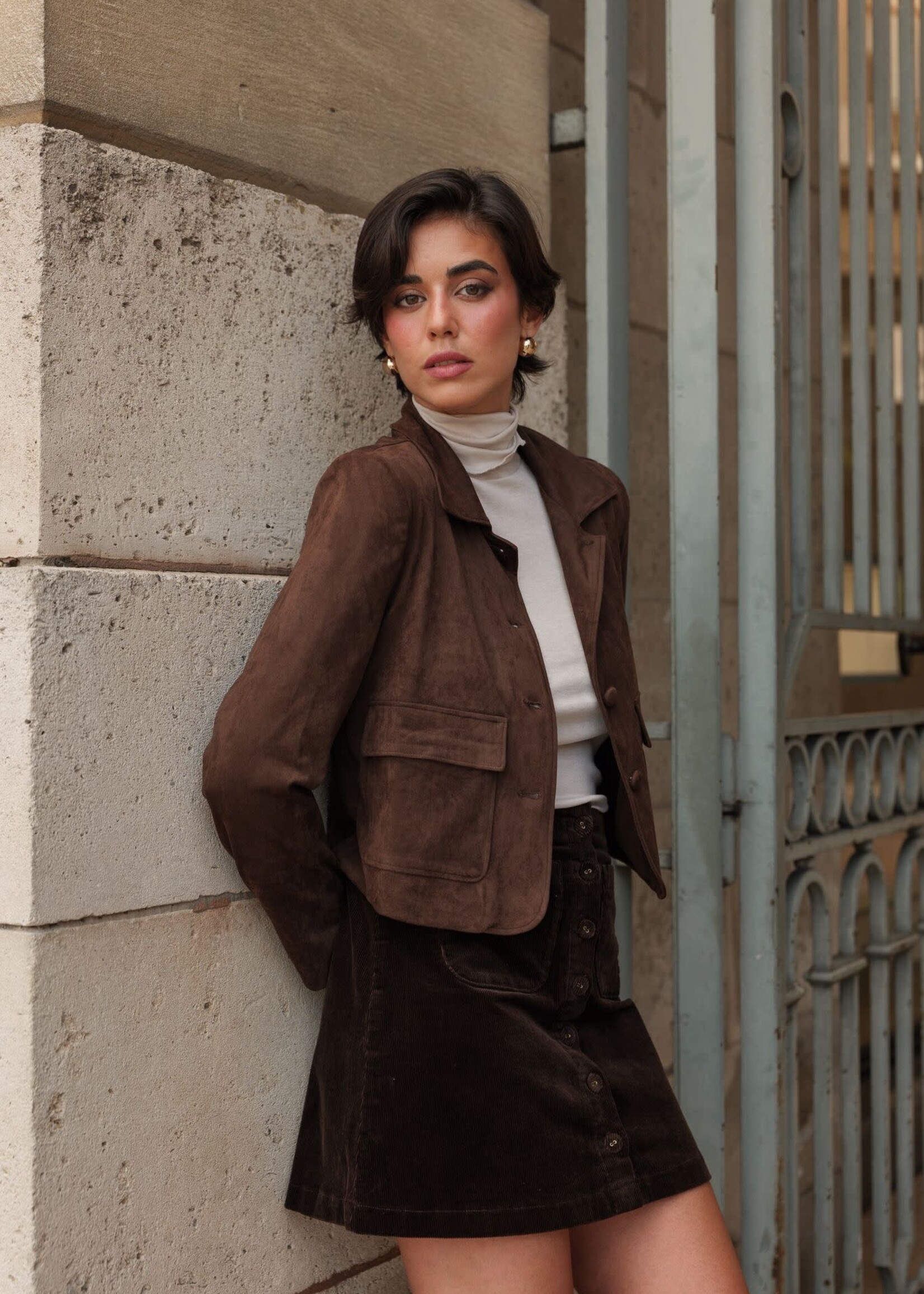 ORAIJE KORTE ROK JESS IN FLUWEEL