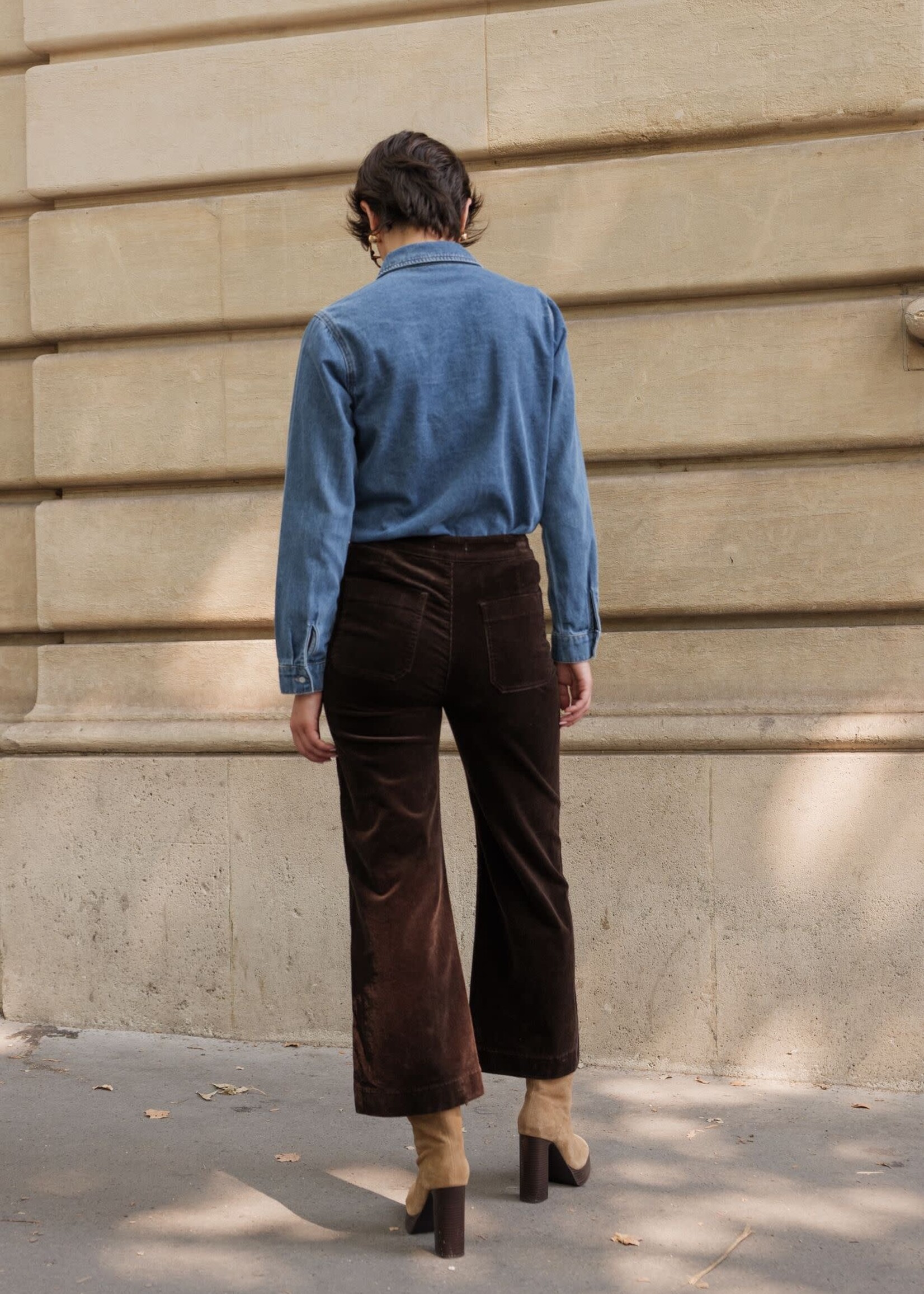 ORAIJE PANTALON VICTORINE VELOUR WIDE