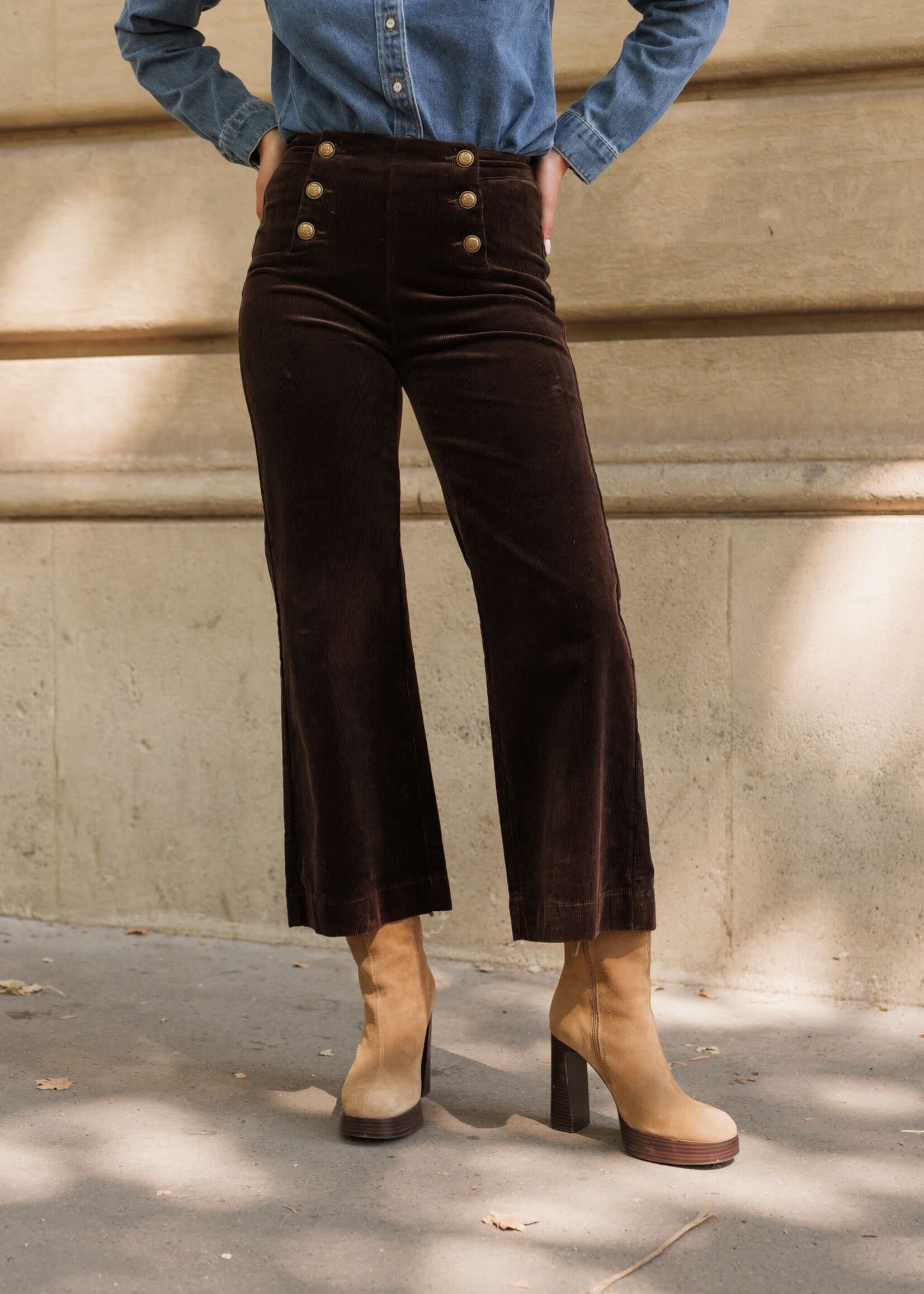 ORAIJE PANTALON VICTORINE VELOUR WIDE