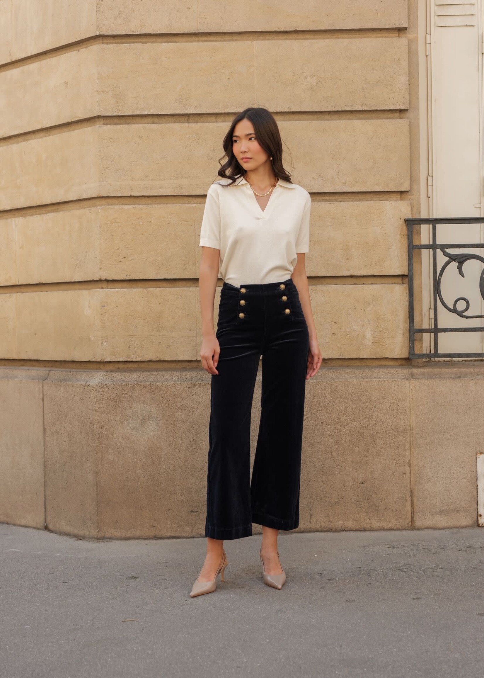 ORAIJE PANTALON VICTORINE VELOUR WIDE