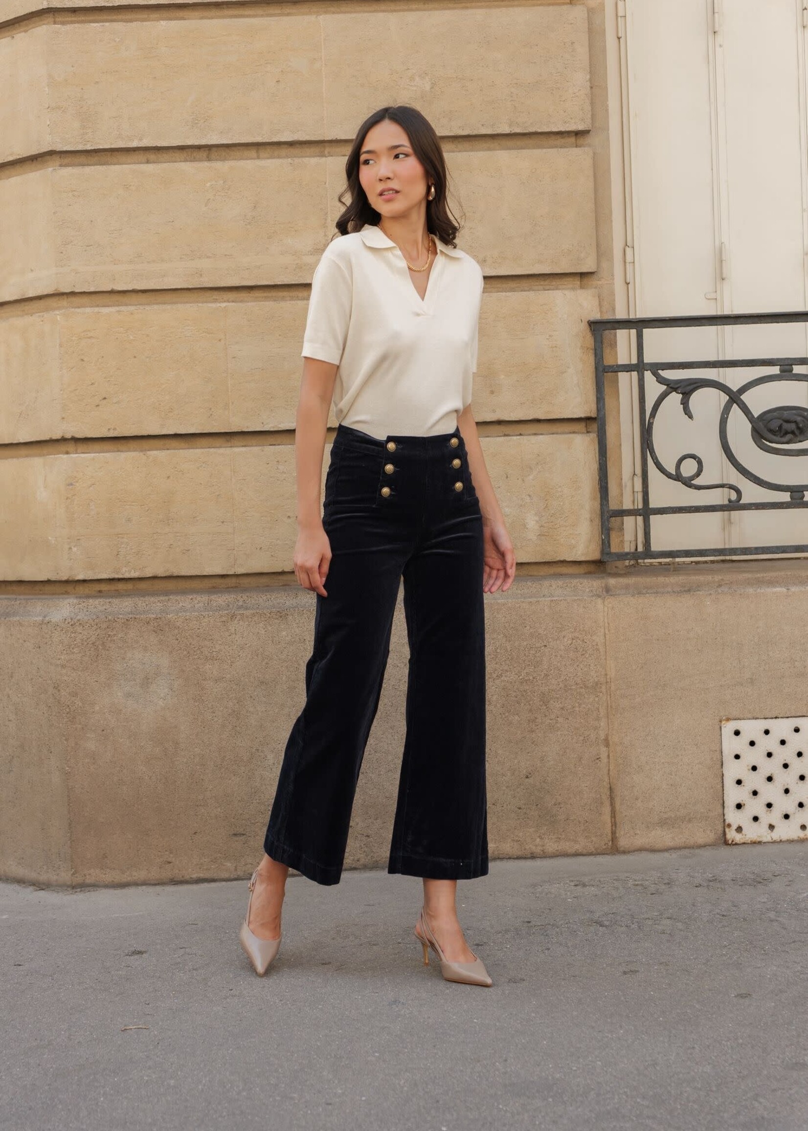 ORAIJE PANTALON VICTORINE VELOUR WIDE