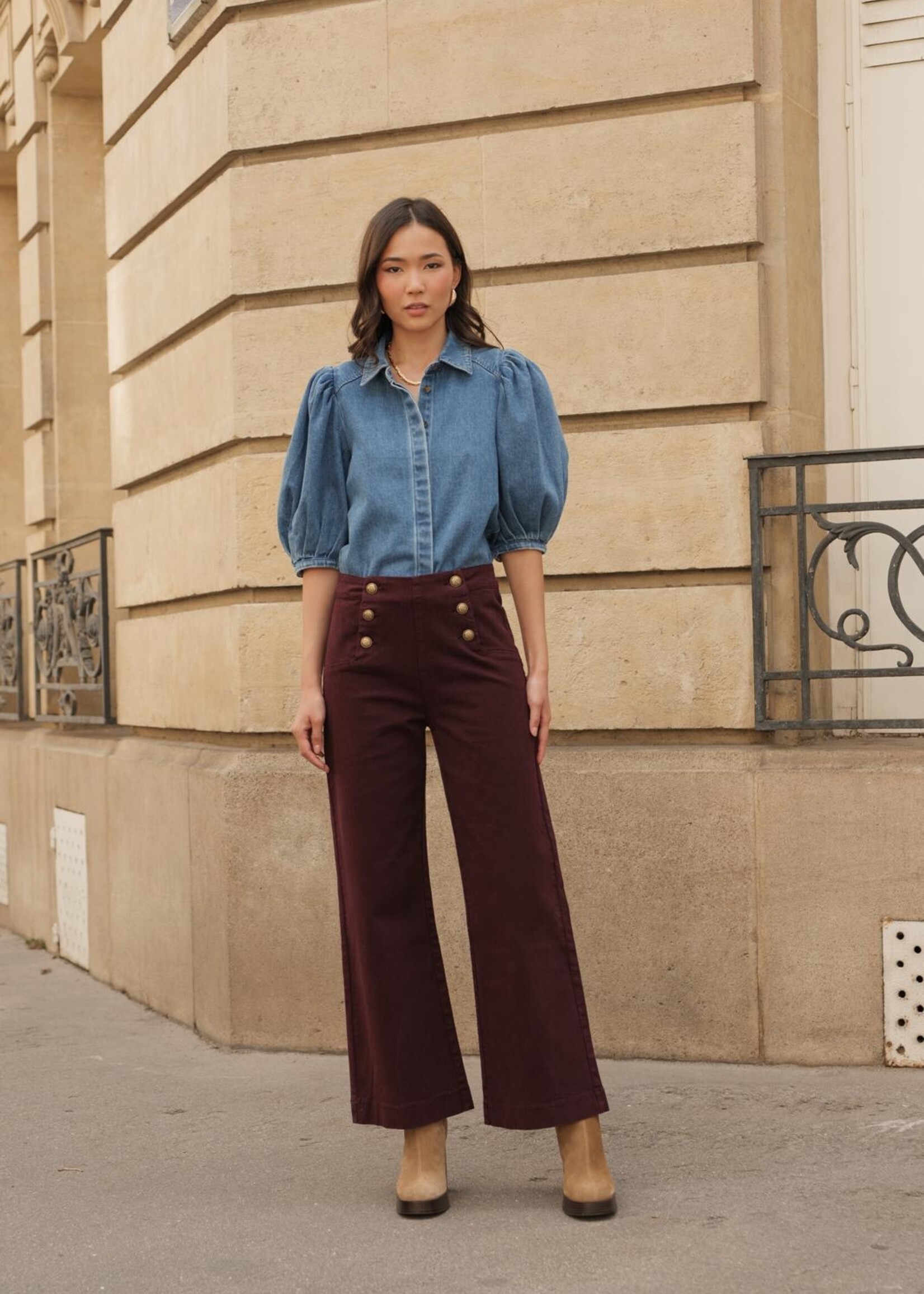 ORAIJE JEAN WIDE CROPPED VICTORINE ANKLE WIDE