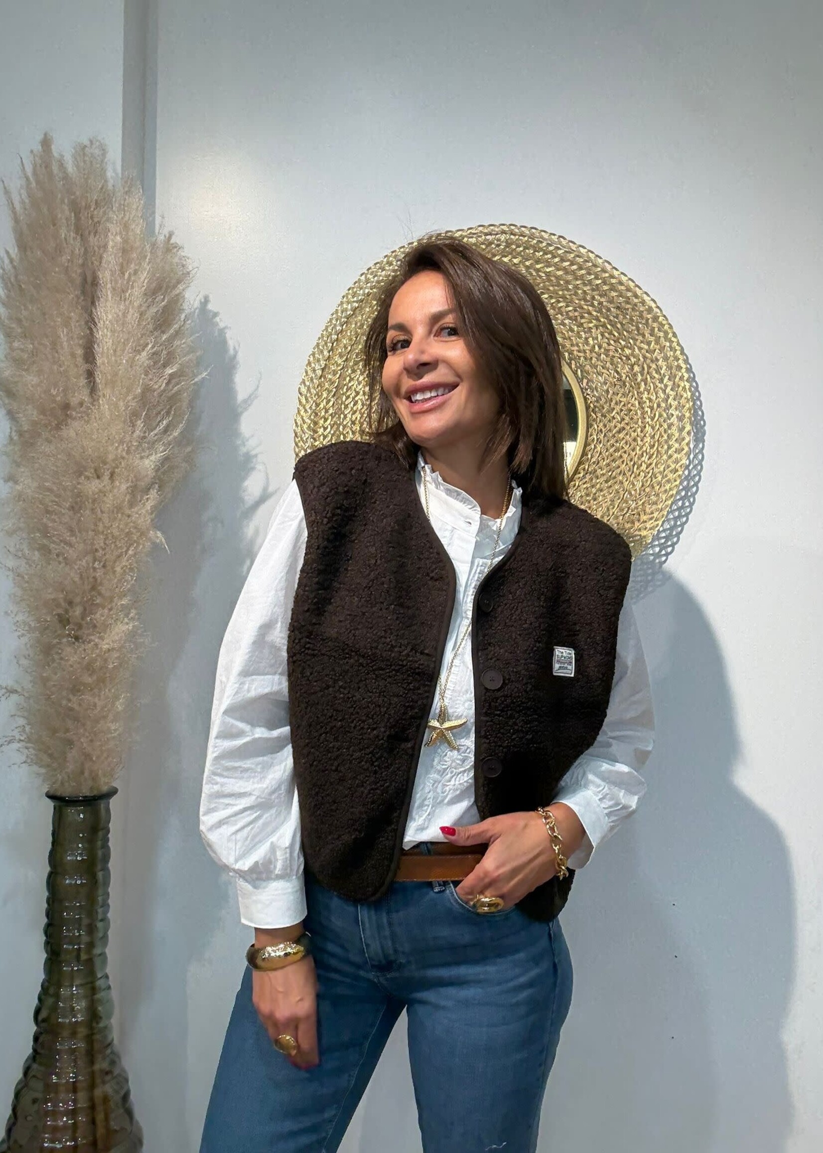 GILET MOUMOUTE A BOUTONS - AVEC ECUSSON