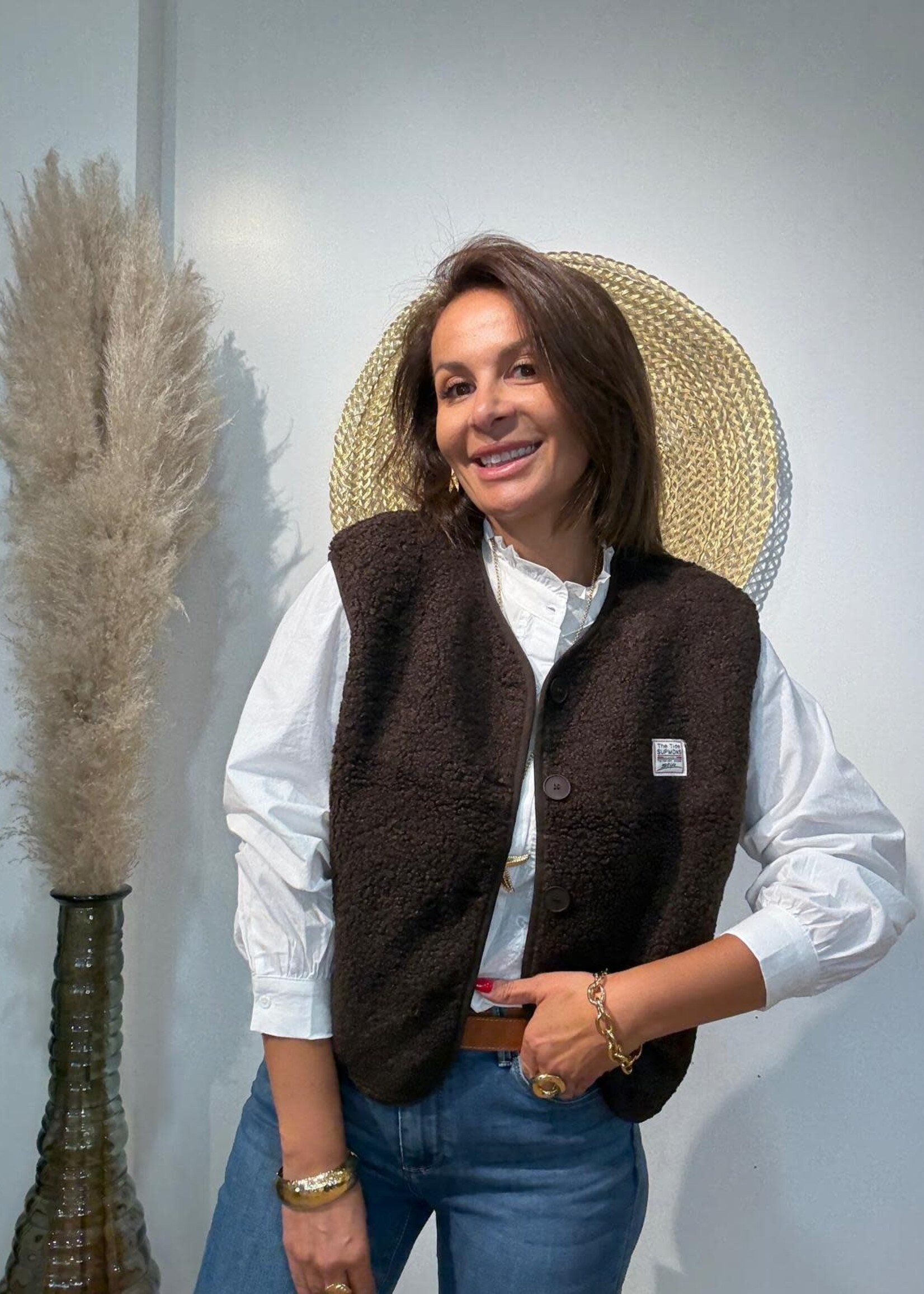 GILET MOUMOUTE A BOUTONS - AVEC ECUSSON