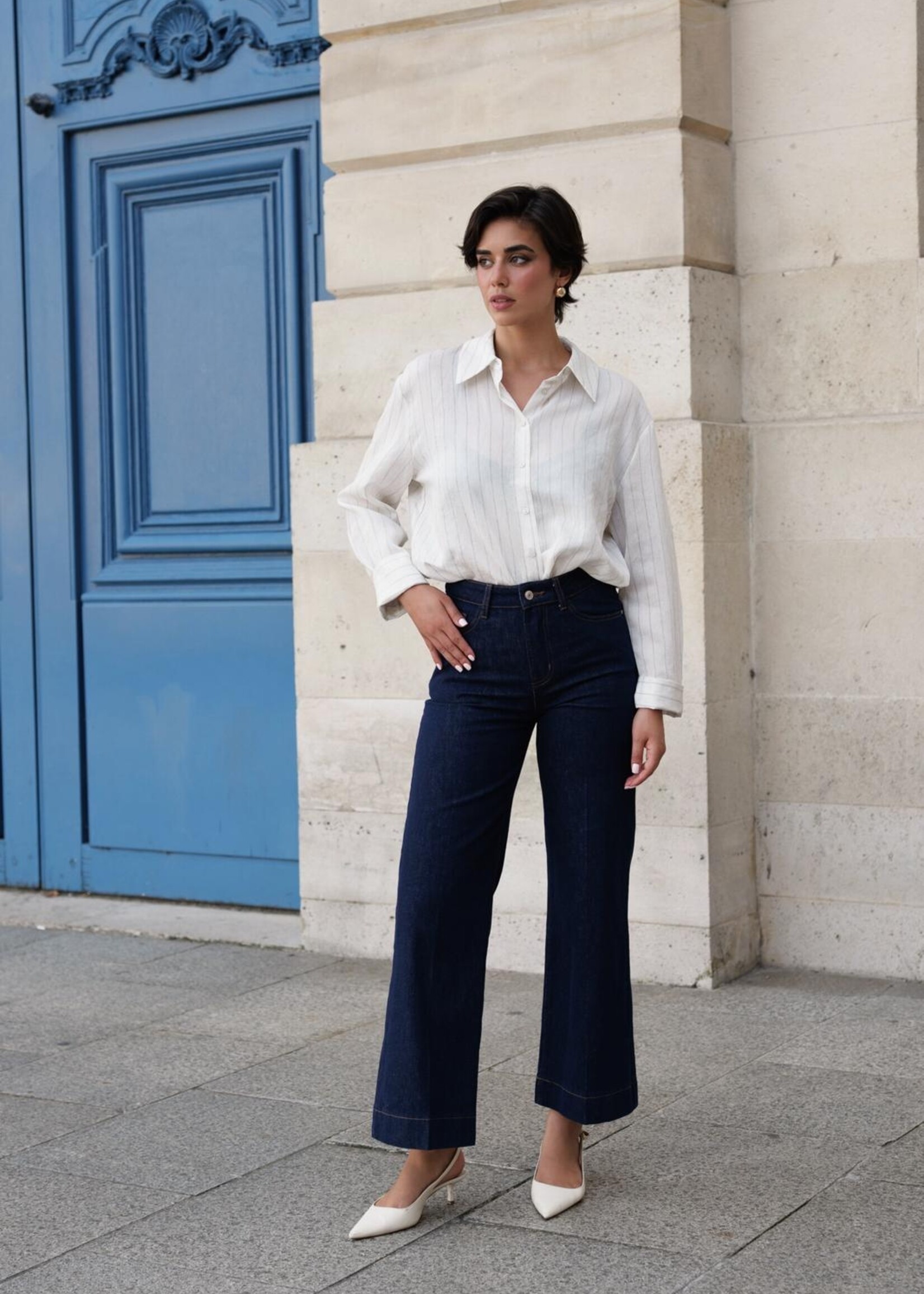 ORAIJE JEAN CROPPED WIDE LEG  VIENNA