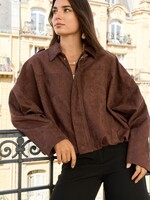 BOMBERJAS SUEDINE CHOCOLADE