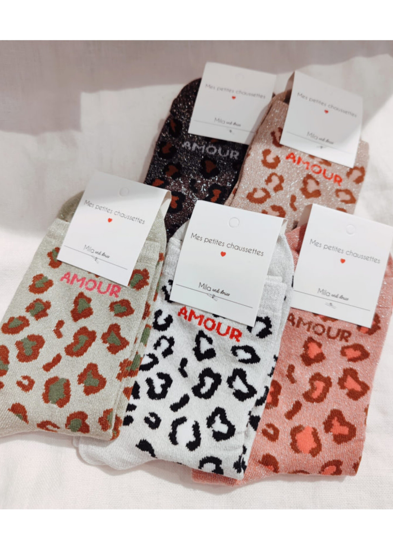 GLITTERENDE LEOPARD SOKKEN