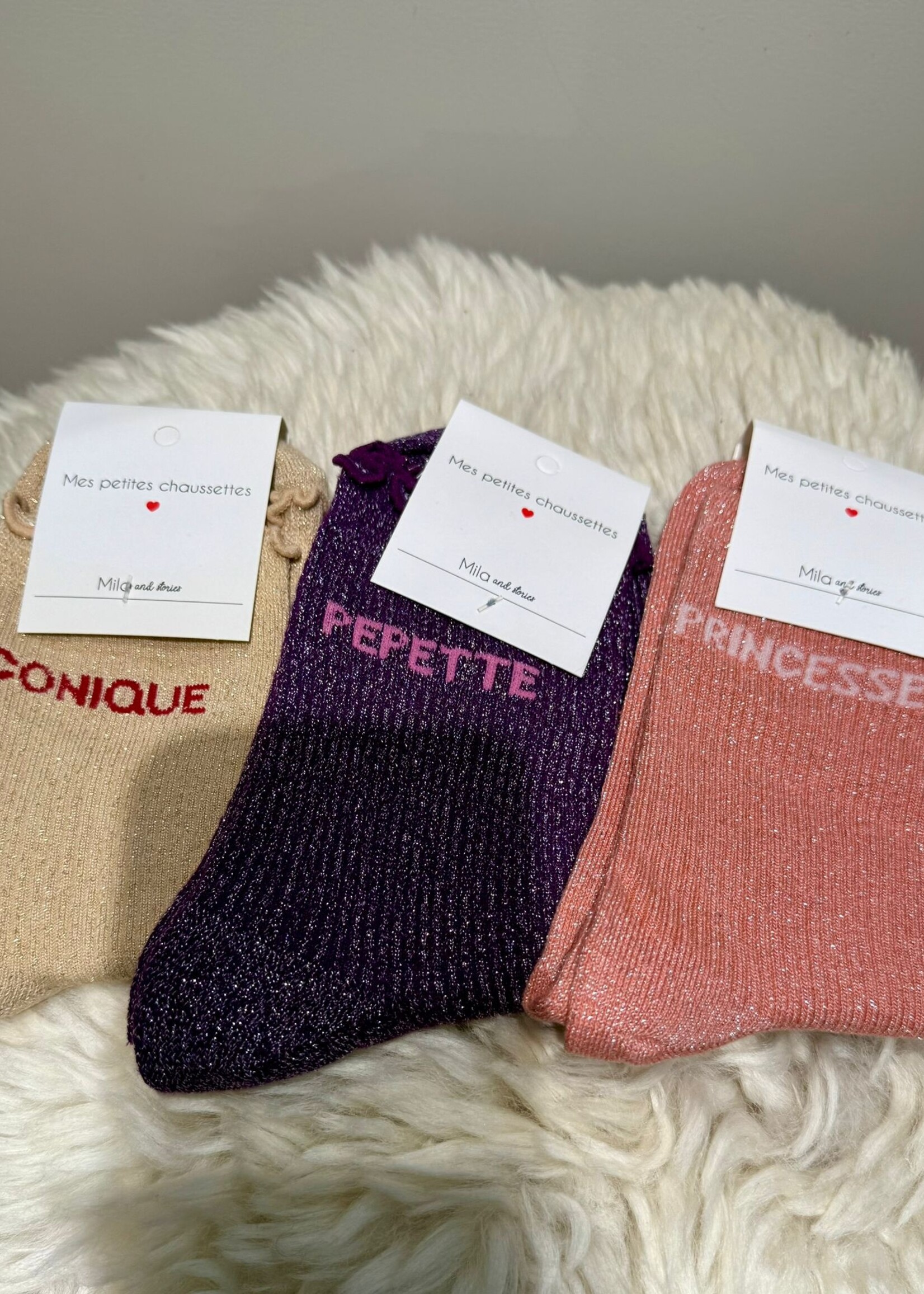CHAUSSETTES PAILLETÉS MESSAGE