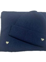 BONNET + ECHARPE BRODERIE COEUR