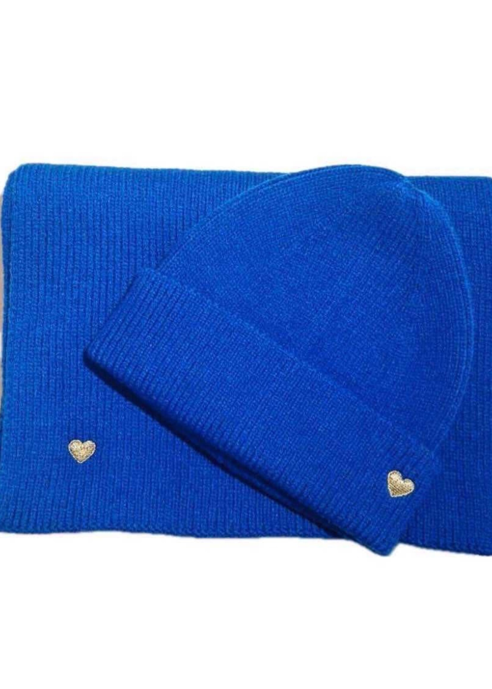 BONNET + ECHARPE BRODERIE COEUR