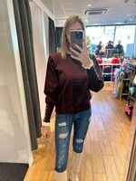 PULL CHOCO COL EN DENTELLE -  ONE SIZE